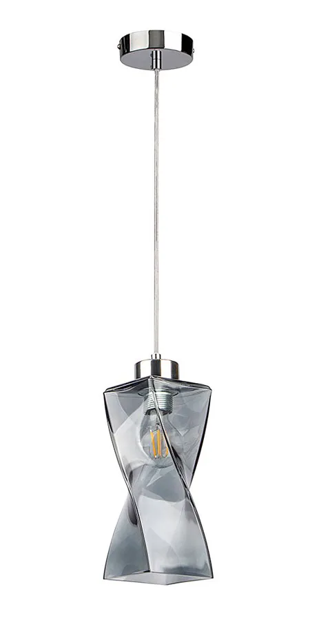 Lampa wisząca ze szklanym skręconym kloszem A79-Puso | Edinos.pl