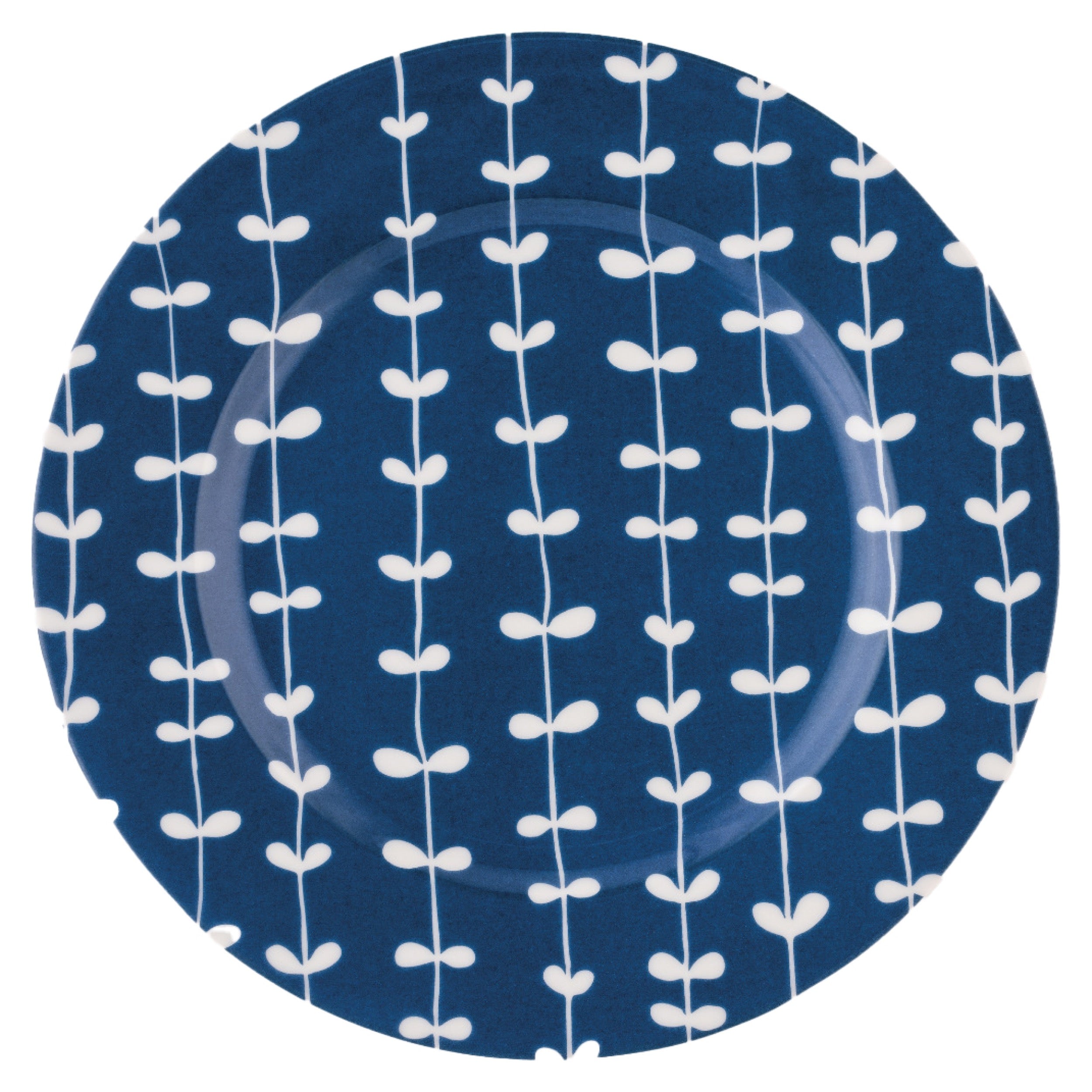 Zestaw 6 talerzy płytkich porcelanowych Scandy Blue 19 cm biało-niebieskie