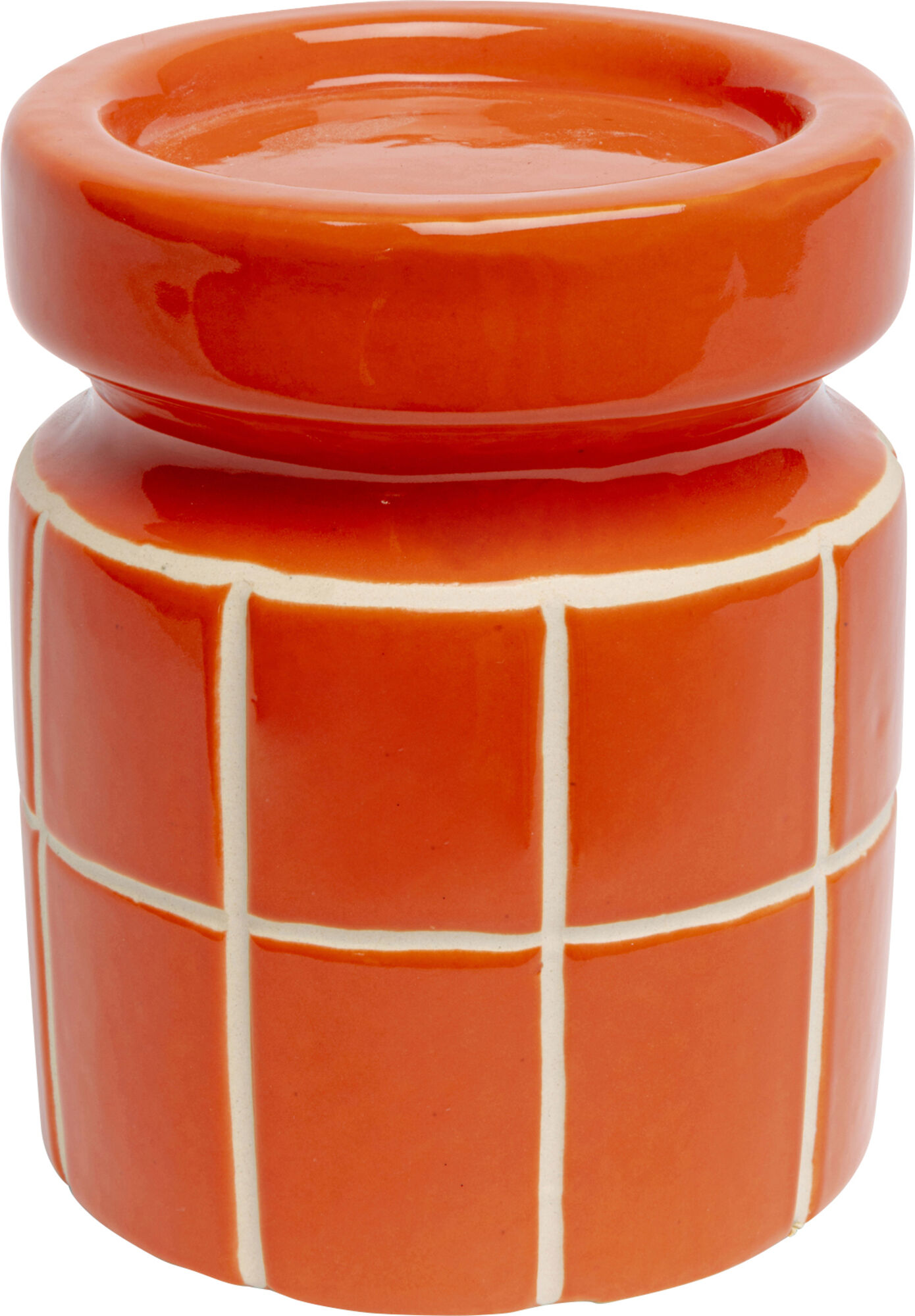Świecznik Bliss Tile Pomarańczowy 14cm