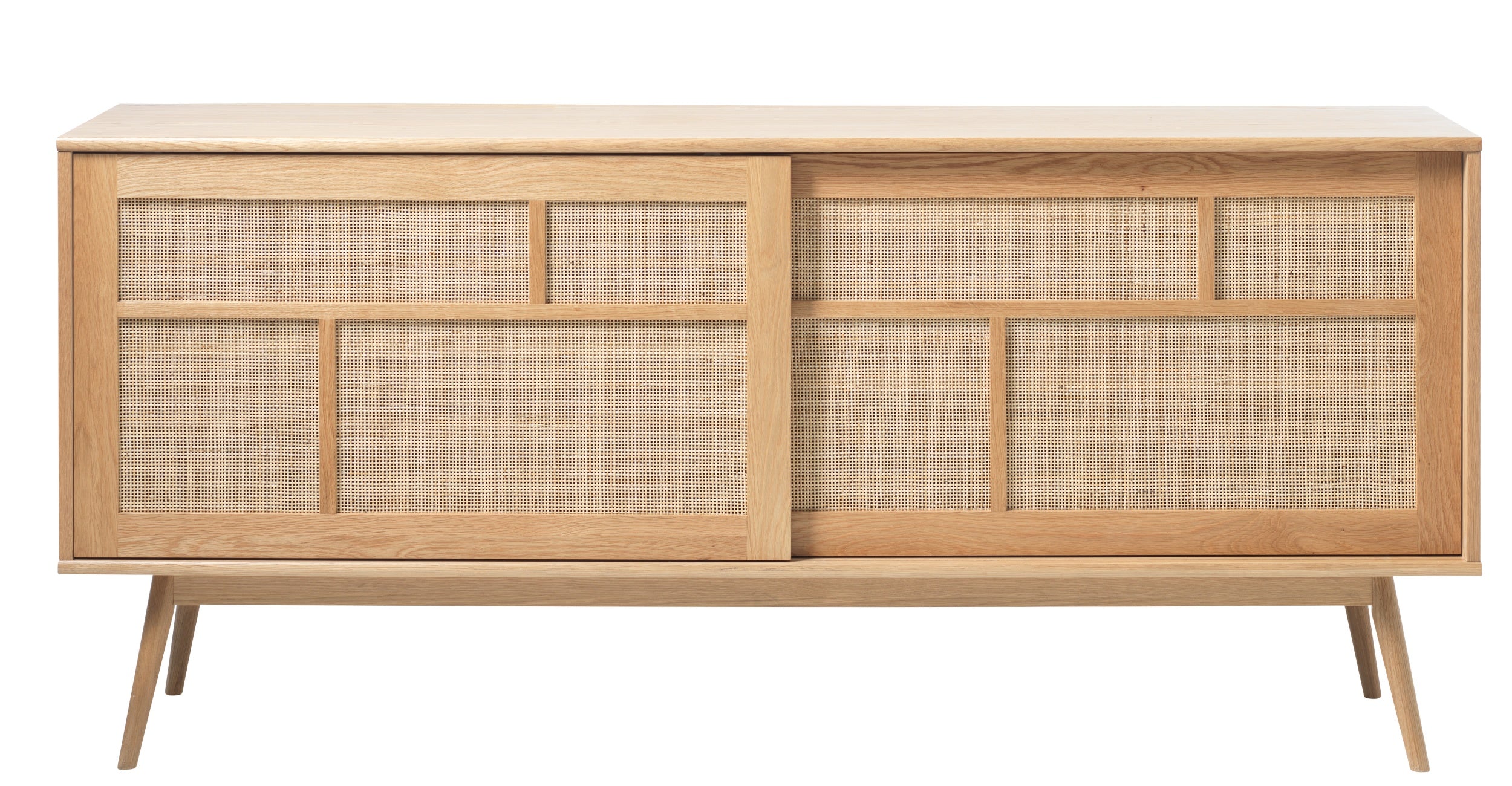 Komoda Visimmy 180 cm dąb/plecionka