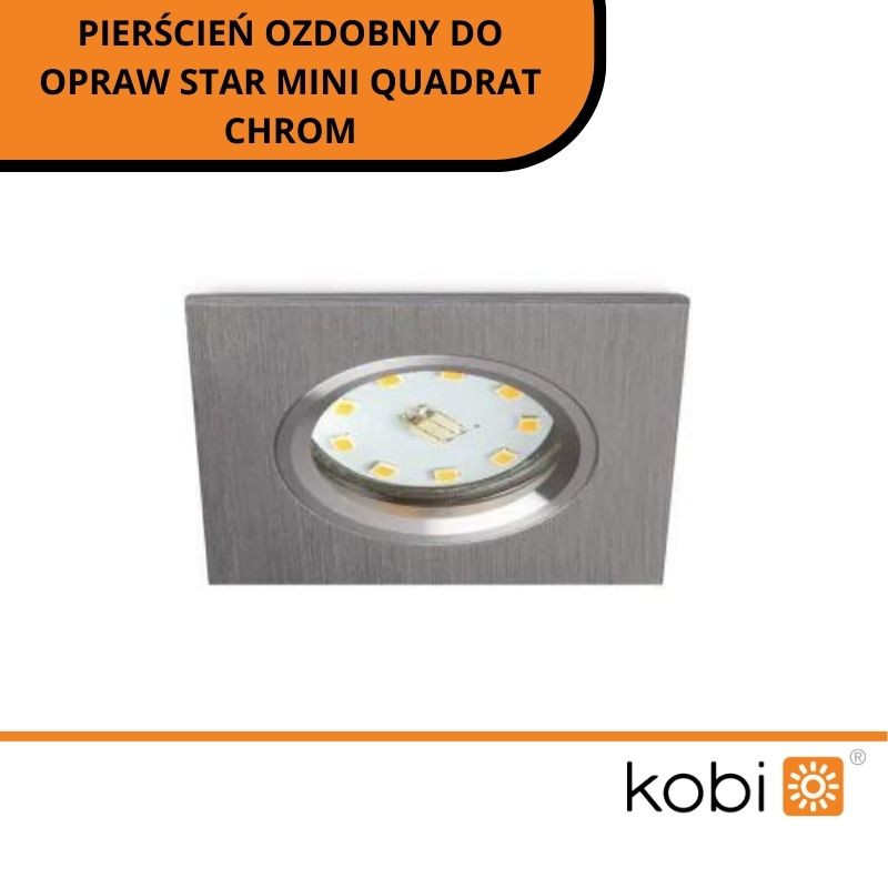 Pierścień Ozdobny Do Opraw Star Mini Quadrat Chrom