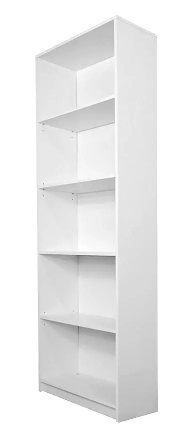 Biały otwarty regał z 5 pólkami 60 cm Stejar 5X | Edinos.pl