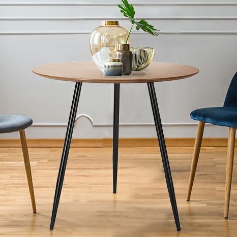 Okrągły stół na trzech nogach Sottile w stylu loft