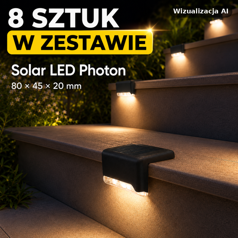 Lampa solarna SOLAR LED PHOTON 0,06W ZESTAW 8 SZTUK