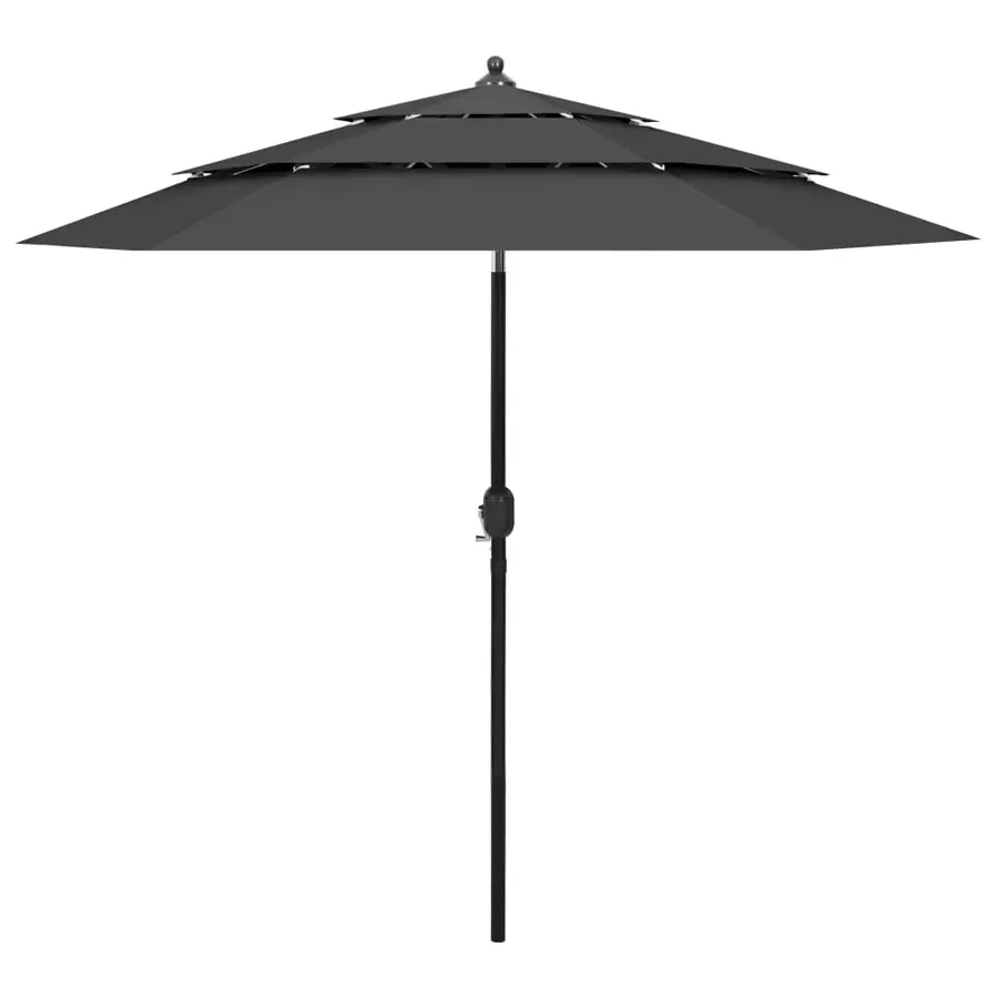 Okrągły parasol do ogrodu antracyt Asar | Edinos.pl