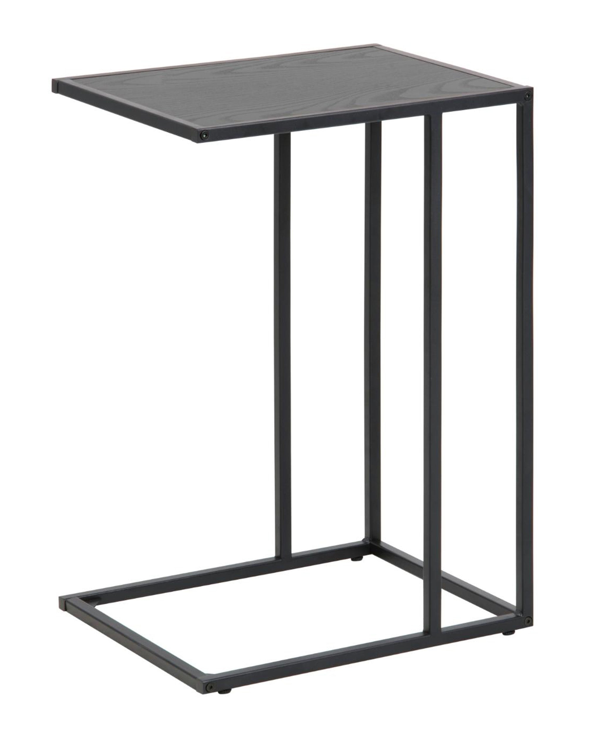 Stolik boczny Seaford metalowy 43x35 cm czarny