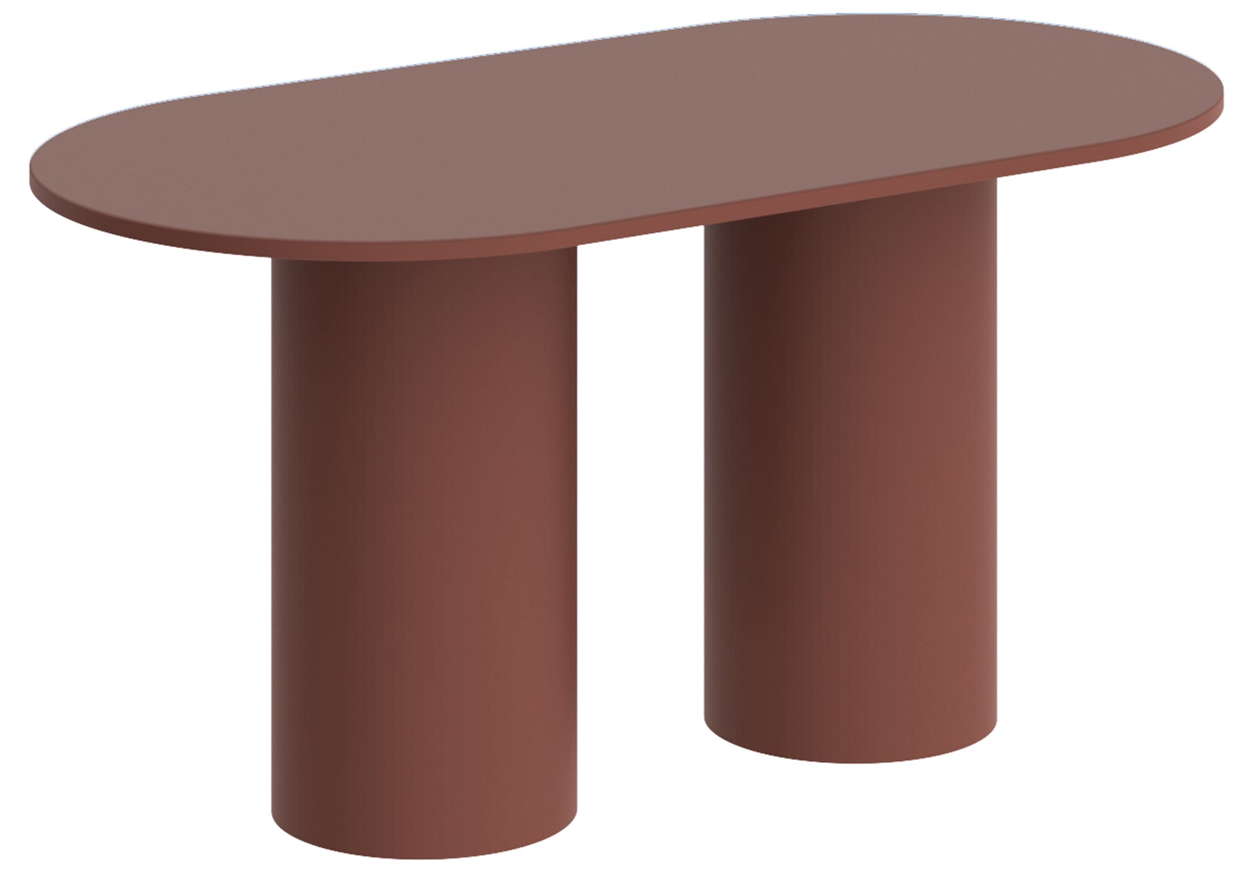 Stół do jadalni Bituate 150x80 cm bordowy mat