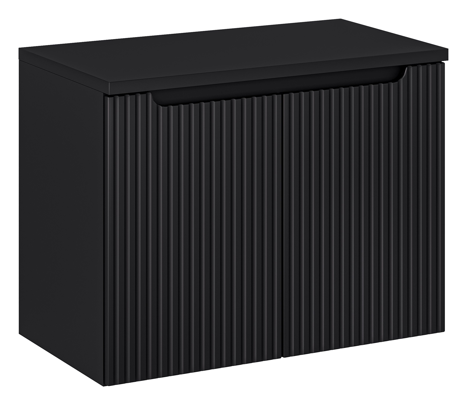 Szafka umywalkowa 2-drzwiowa Nova 80 cm z blatem, czarny mat