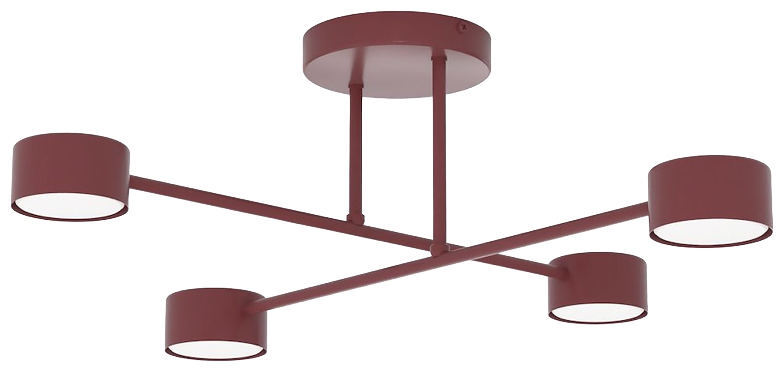 Lampa wisząca Halo x4 burgundowa