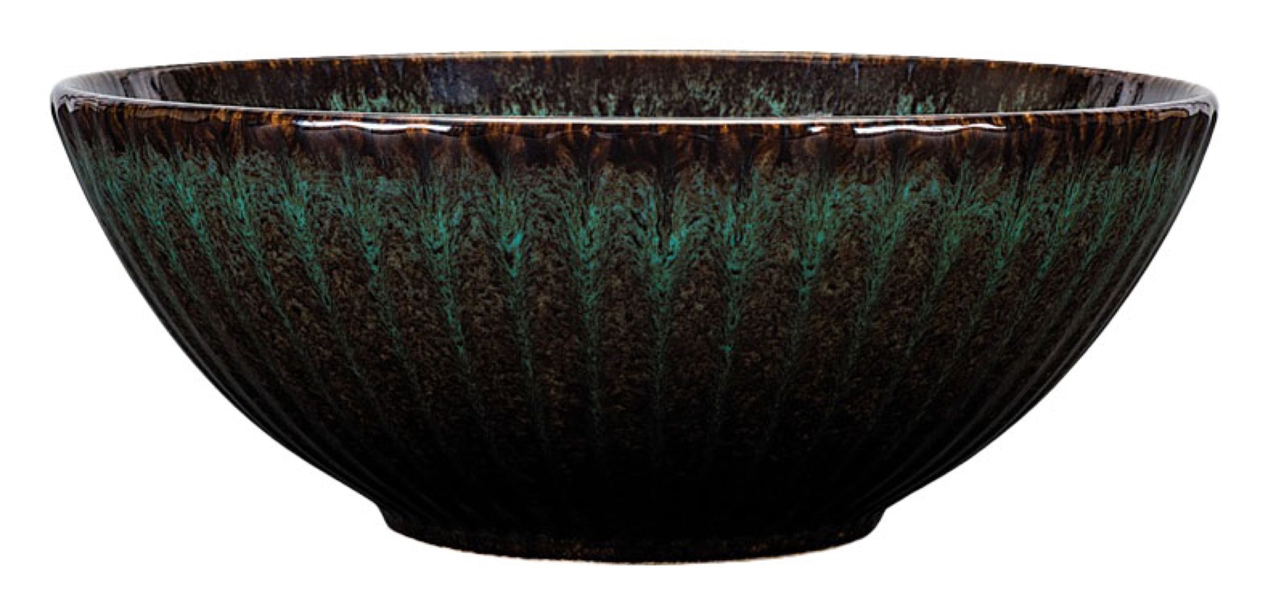 Miska salaterka Jade 17 cm ceramiczna ciemnozielona