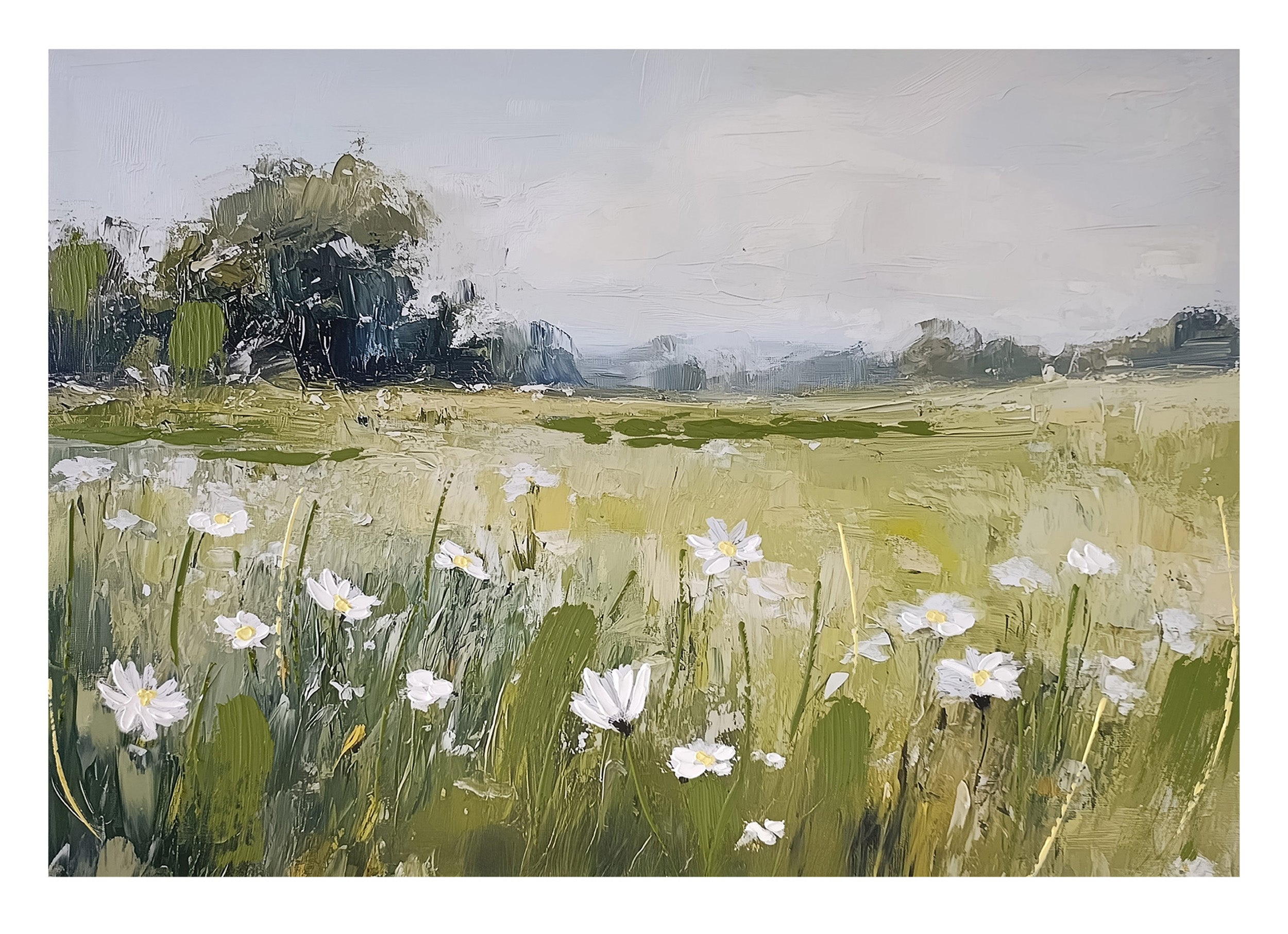 Obraz z ręcznie malowanymi elementami Bloomfield 100x70 cm