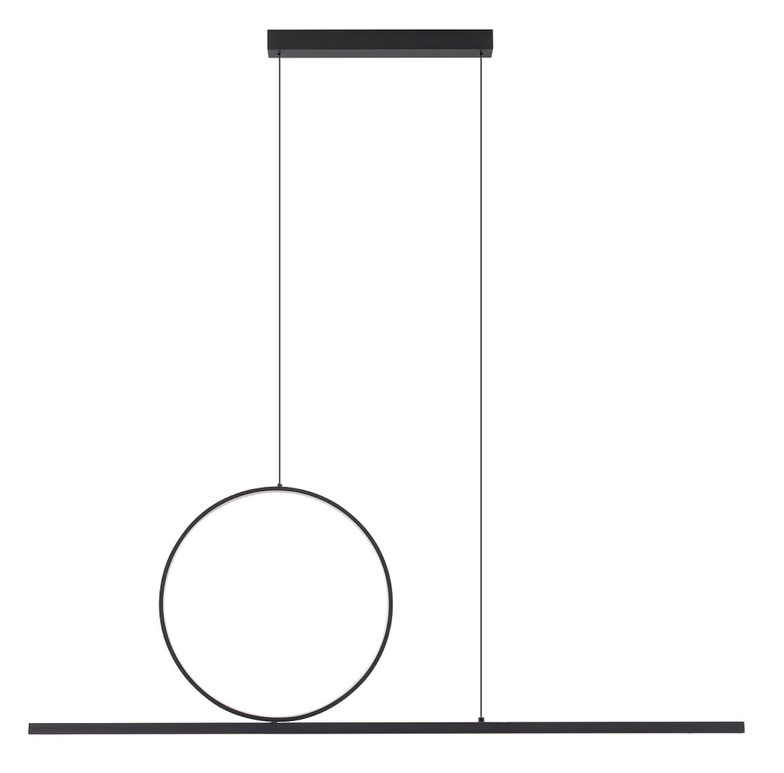 Lampa wisząca Lineo LED 115x140 cm czarna