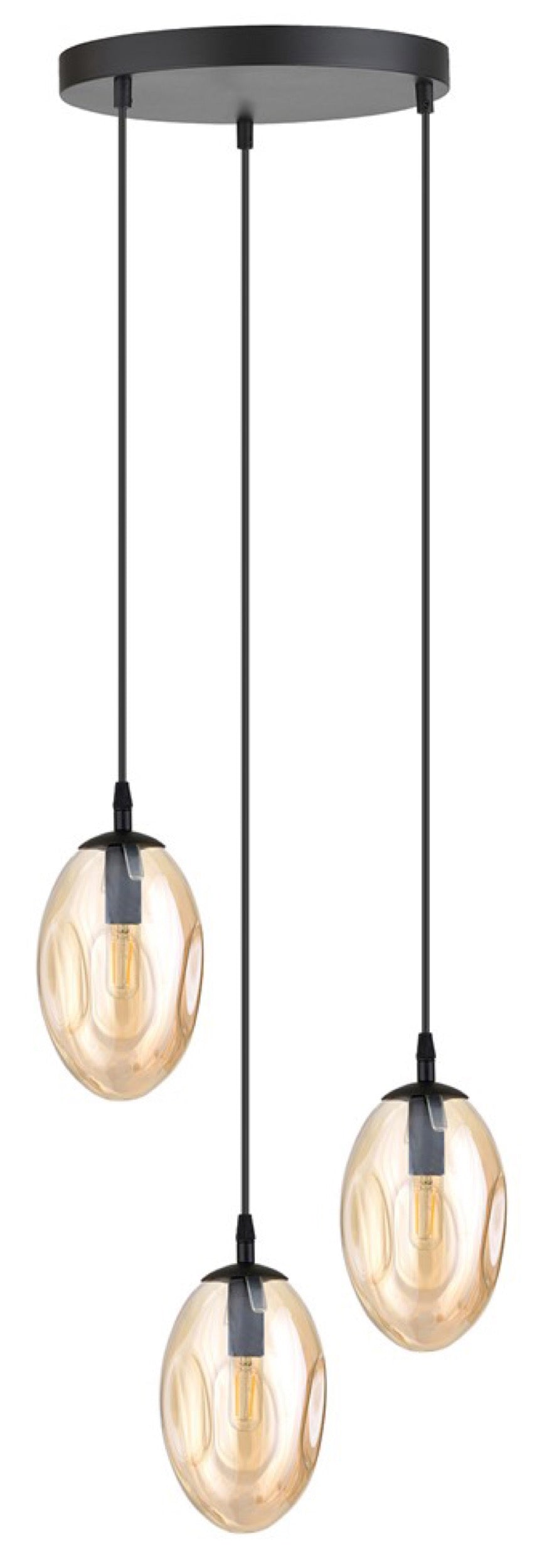 Lampa sufitowa Astral x3 czarno-beżowa