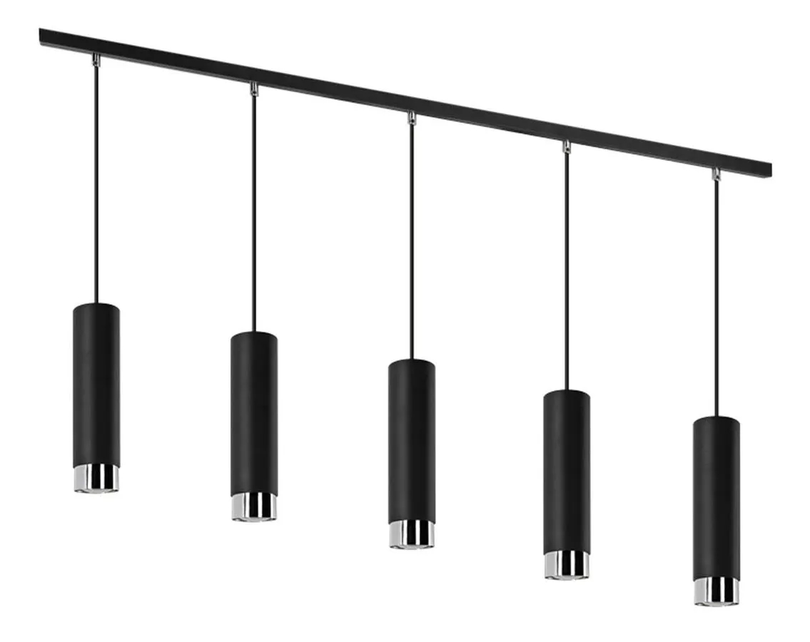 Czarna duża lampa nad stół regulowana S689-Rayon | Edinos.pl