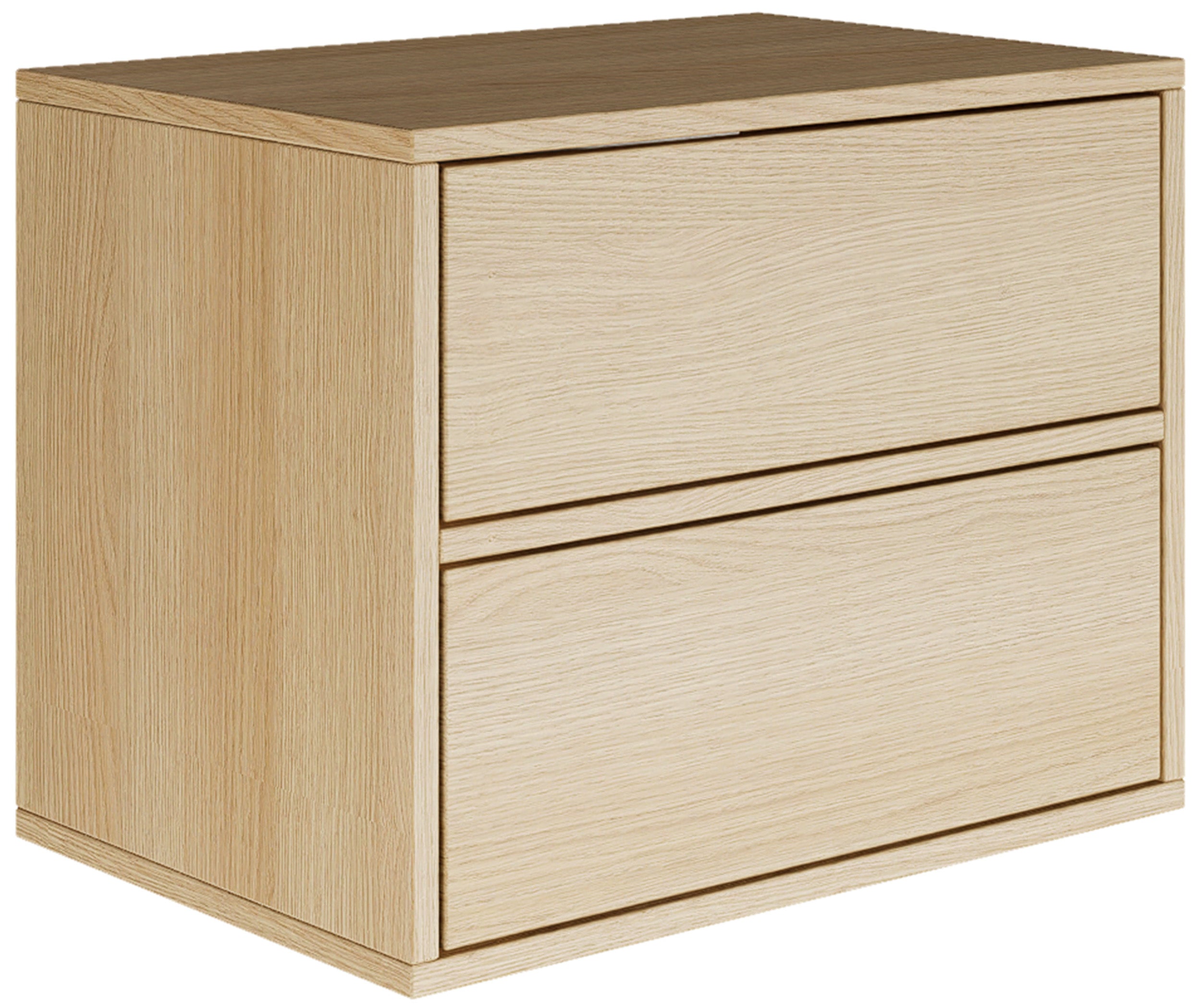 Szafka nocna Framme wisząca z dwiema szufladami 50 cm dąb lindberg