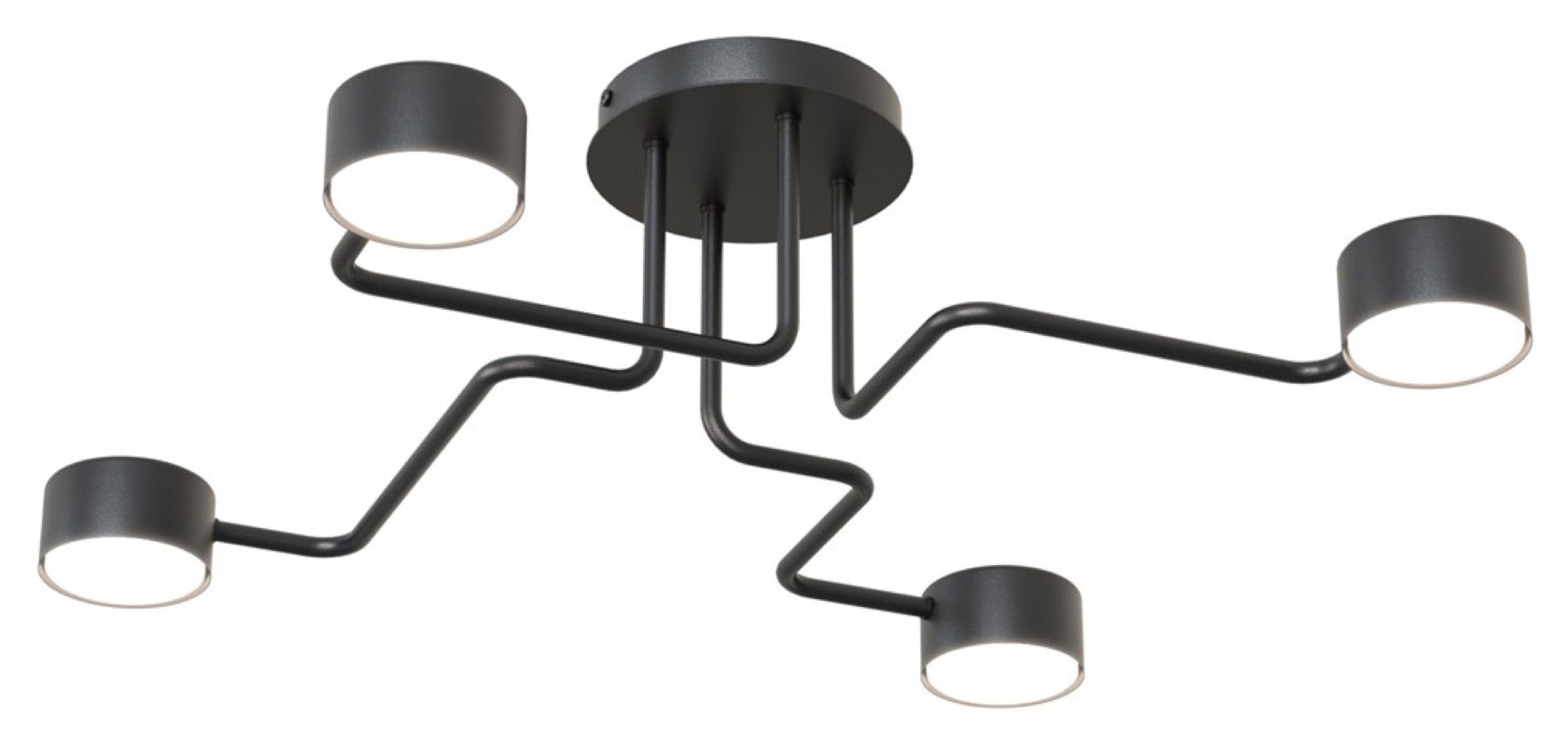 Lampa sufitowa Kurage x4 czarna