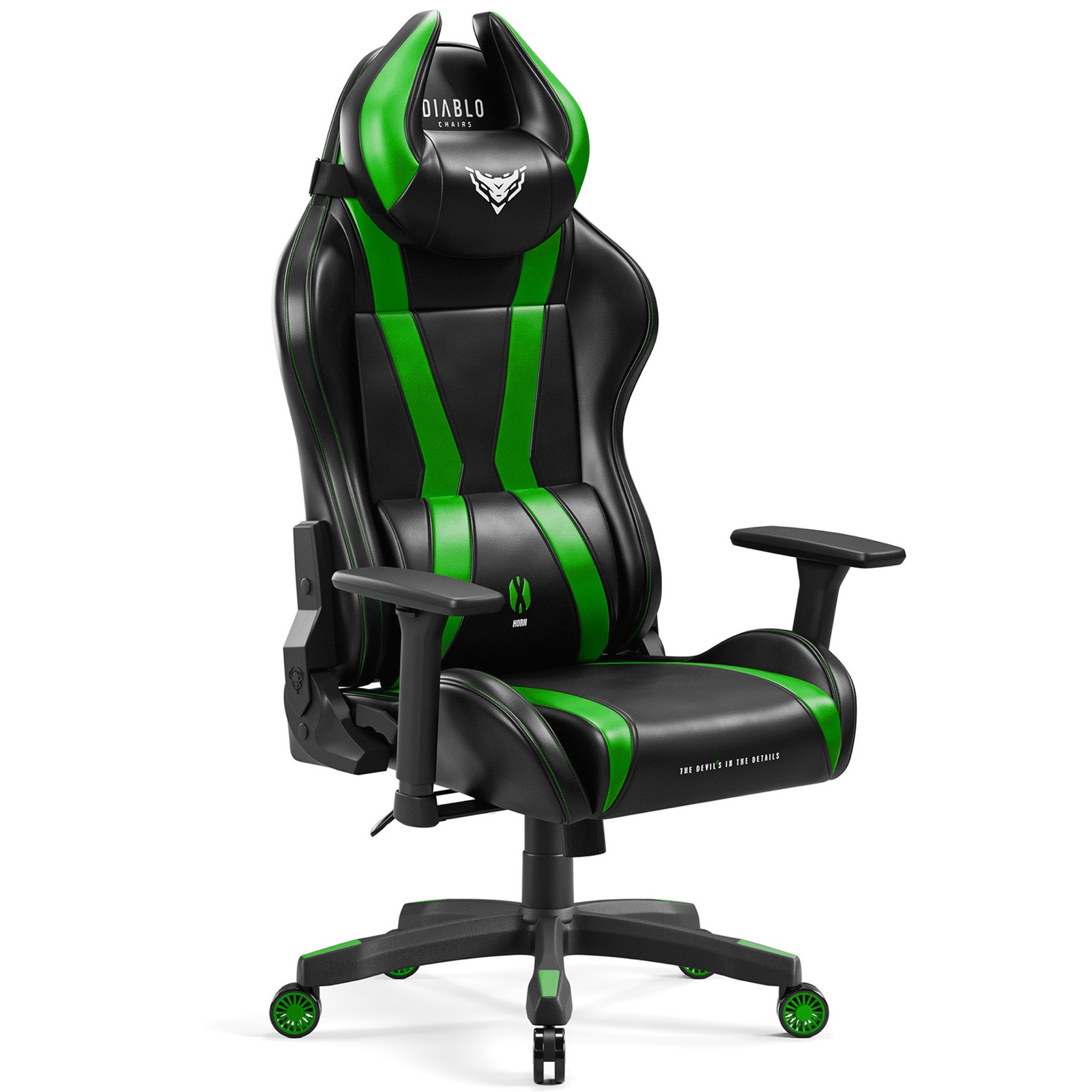 Fotel dla graczy Diablo X-Horn 2.0 Normal Size czarno-zielony