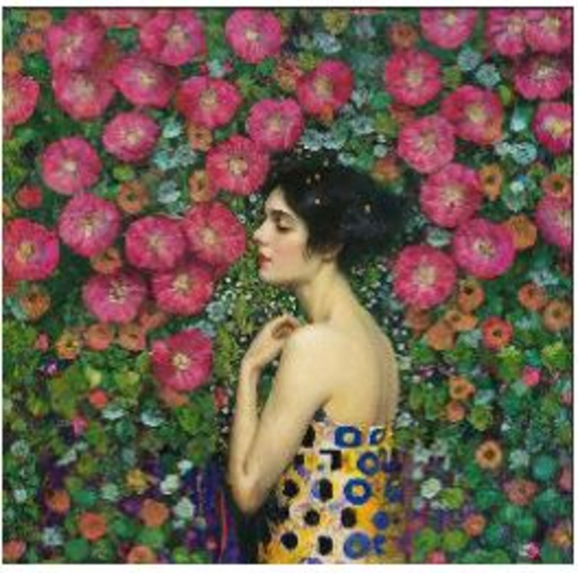 Obraz szklany Art Nouveau Fleur 120x120cm