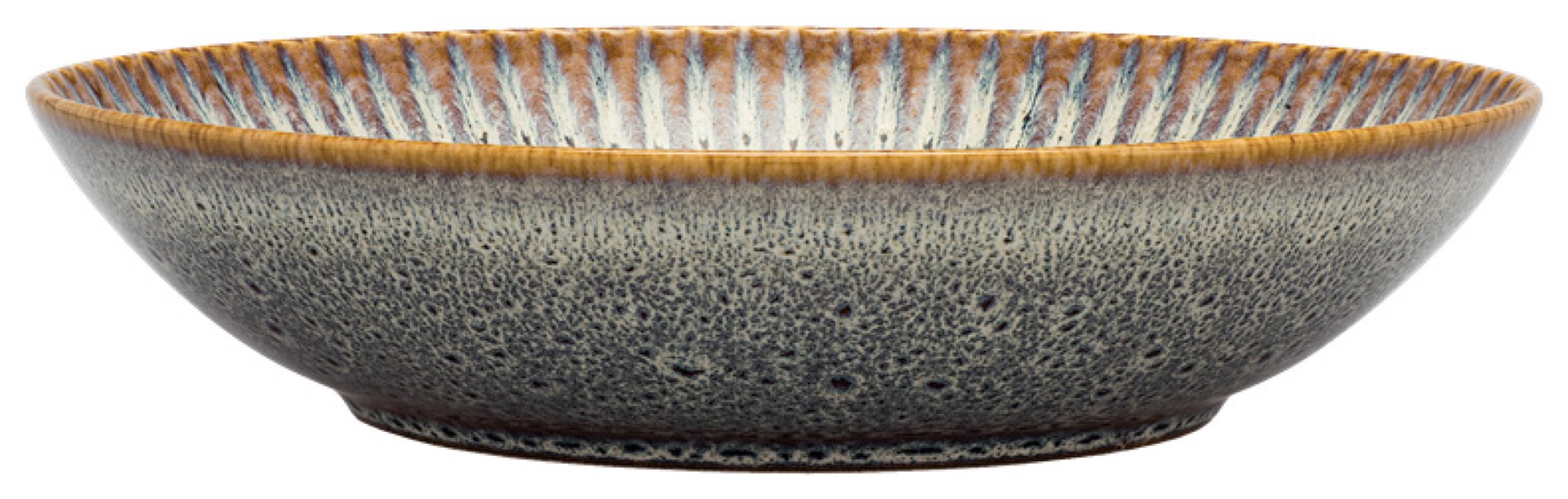 Talerz głęboki Desert 22 cm ceramiczny niebiesko-brązowy