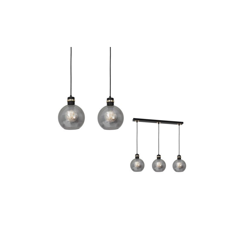 Lampa Wisząca Omega Black / Gold 3Xe27