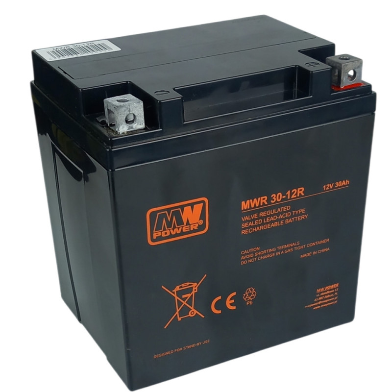 Akumulator AGM VRLA MOTO AGM 12V/30Ah 166x126x173 reverse