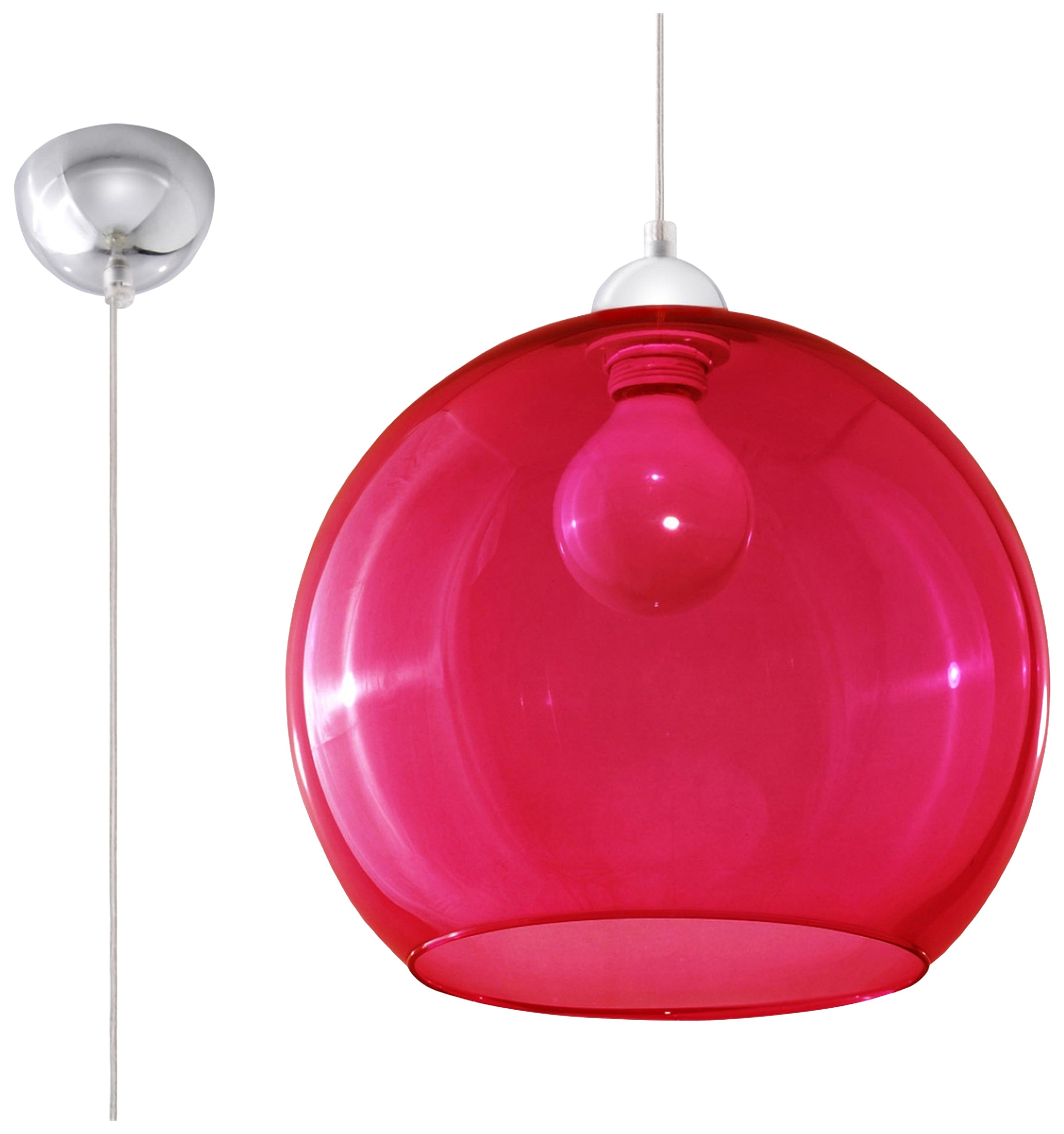 Lampa wisząca Ball czerwona