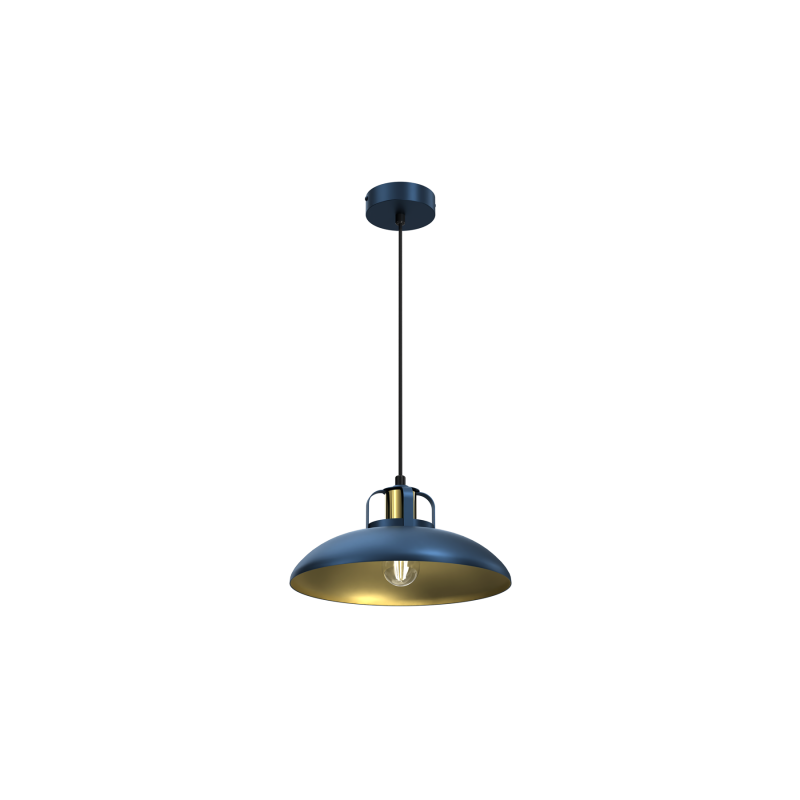 Lampa Wisząca Felix Navy Blue/Gold 1Xe27