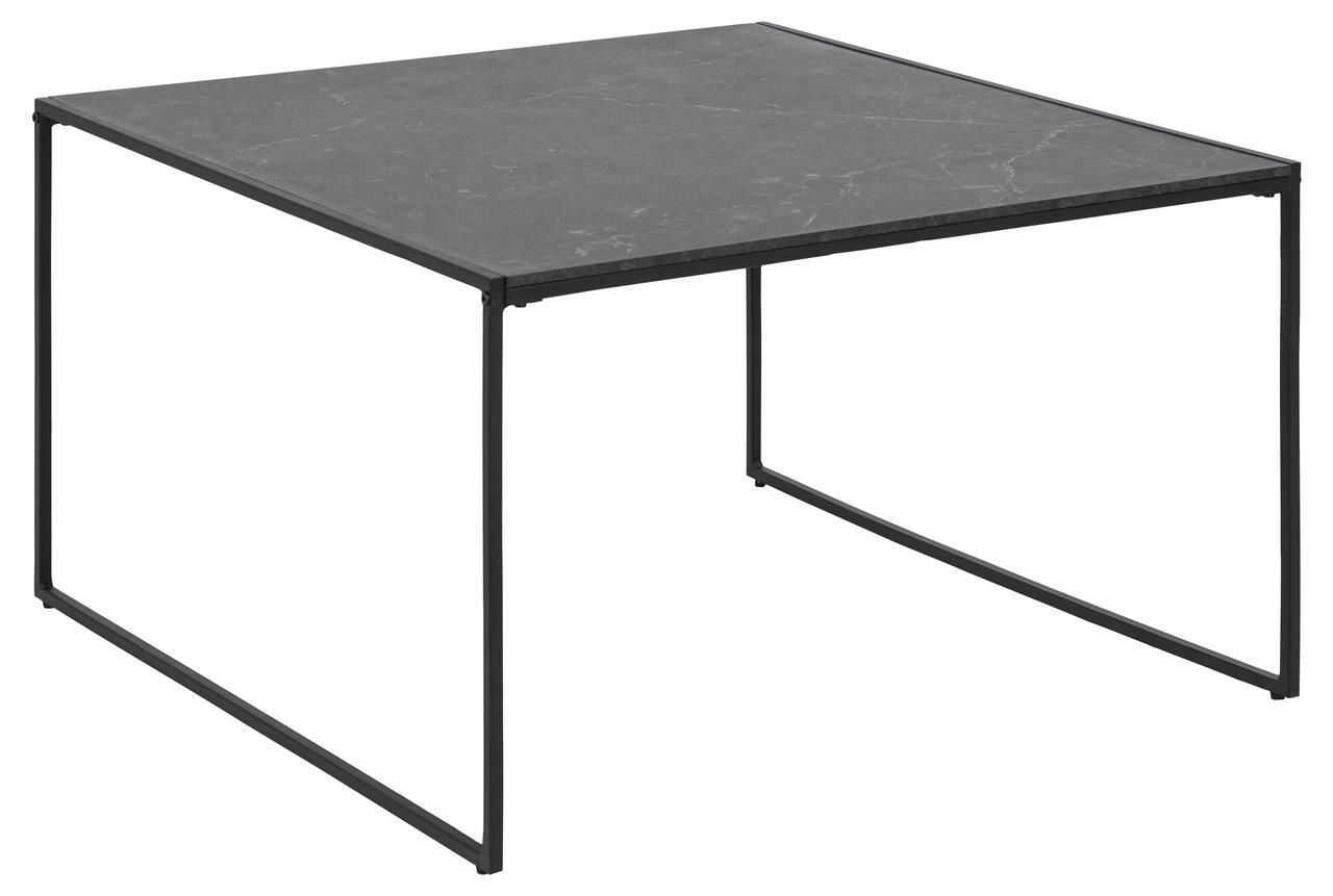 Kwadratowy stolik kawowy Infinity Actona, blat 80x80 cm, czarny marmur