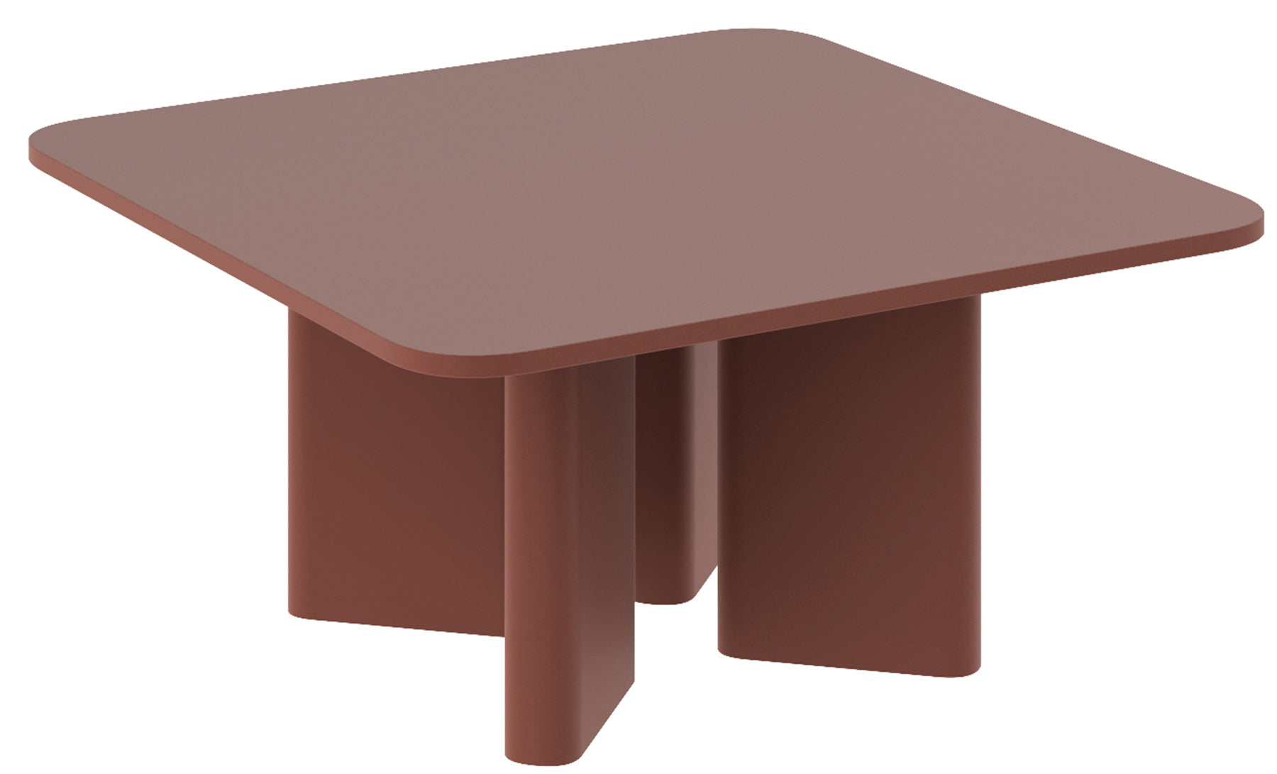 Stolik kawowy Rallity 80x80 cm bordowy mat