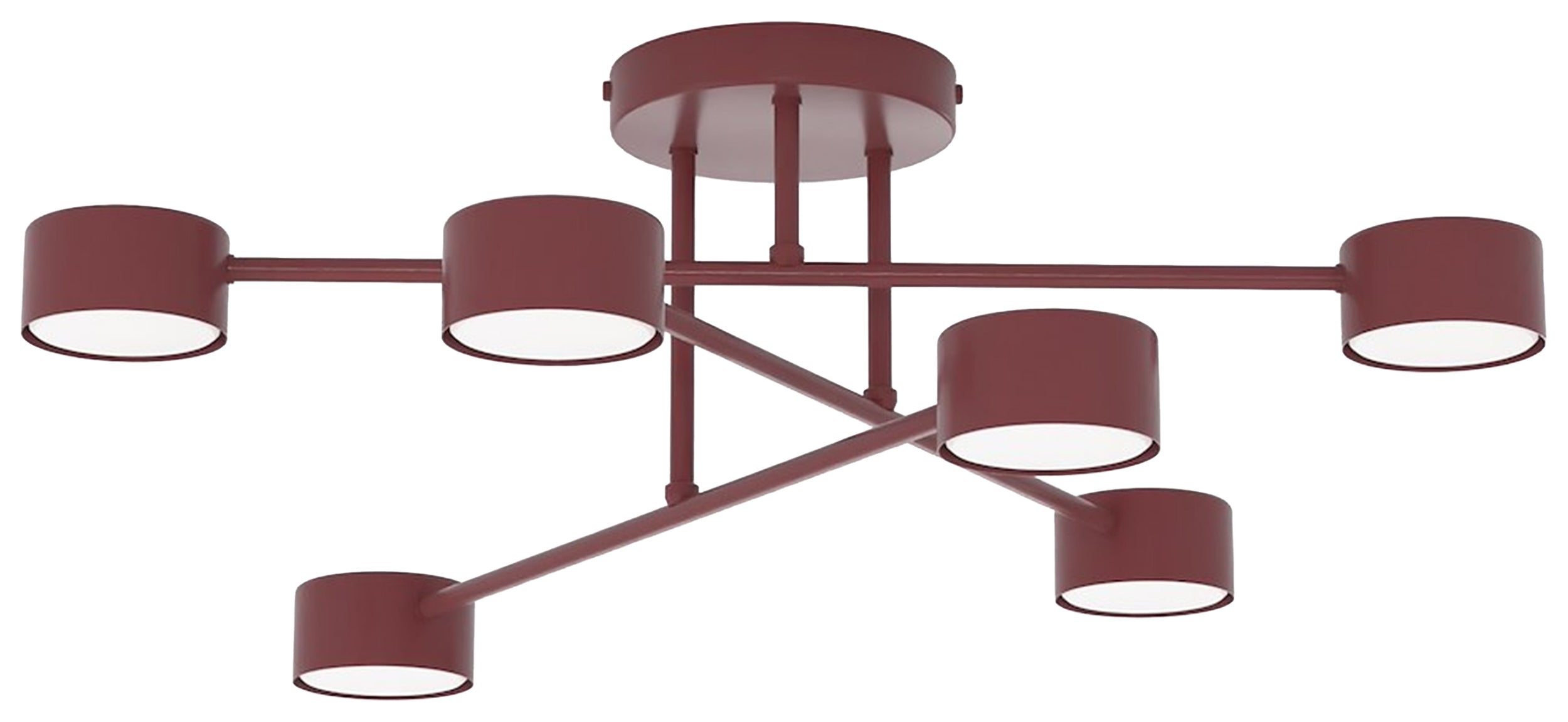 Lampa wisząca Halo x6 burgundowa
