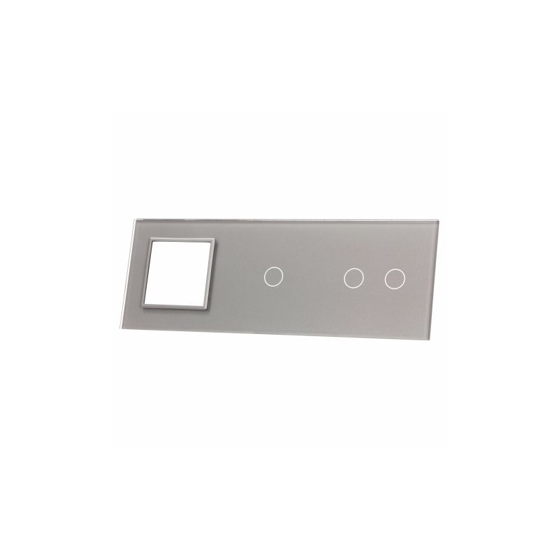 1+1+2 Srebrna Ramka Szklana 7021G-64 Livolo
