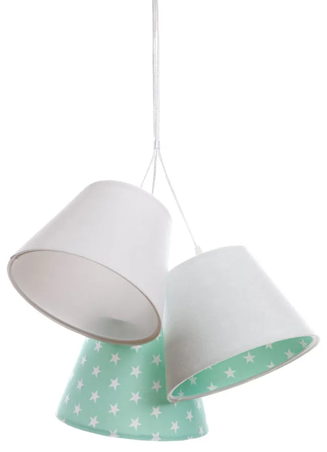Biało-zielona lampa wisząca dla dzieci EXX73-Jokanta | Edinos.pl
