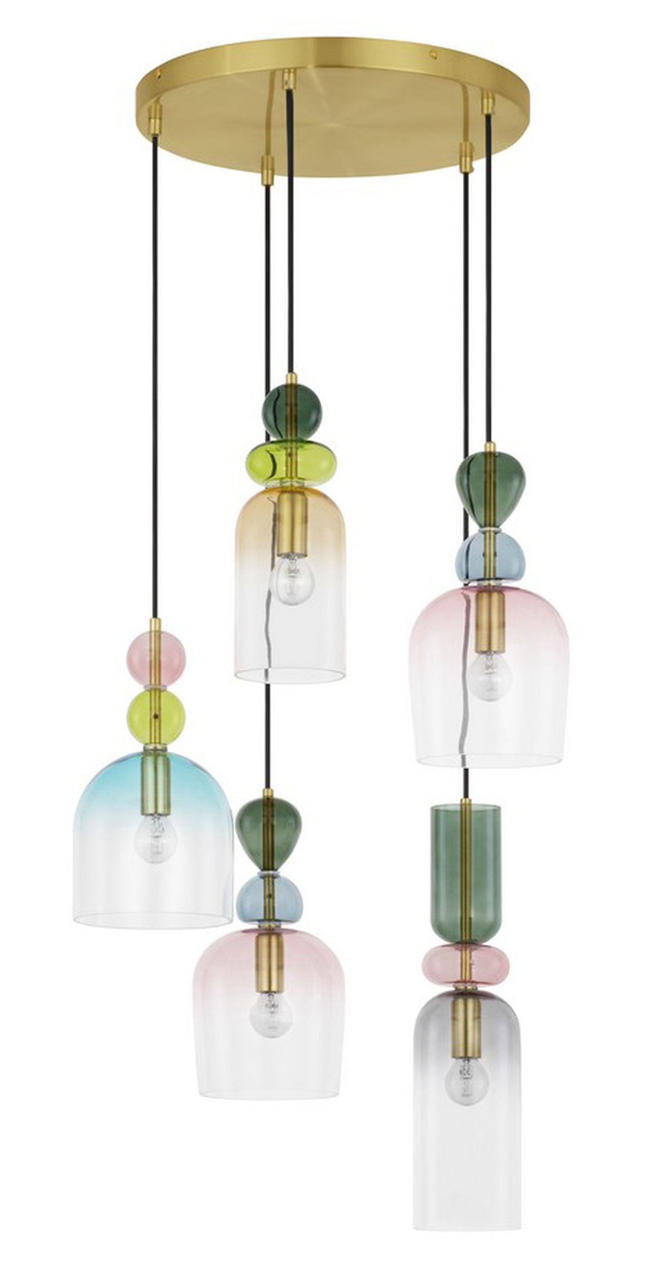 Lampa wisząca Nouvede x5 wielokolorowa
