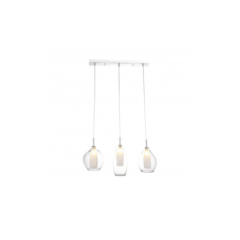 Lampa Szklana 3 Punktowa Amber Milano 3 Clear