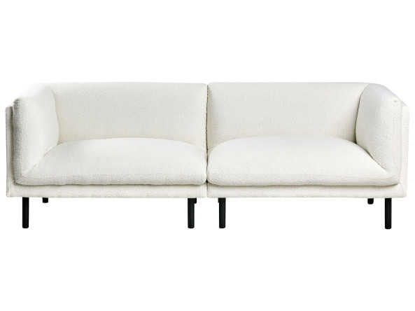 Sofa VORGOD Boucle Złamana biel dla 3 osób