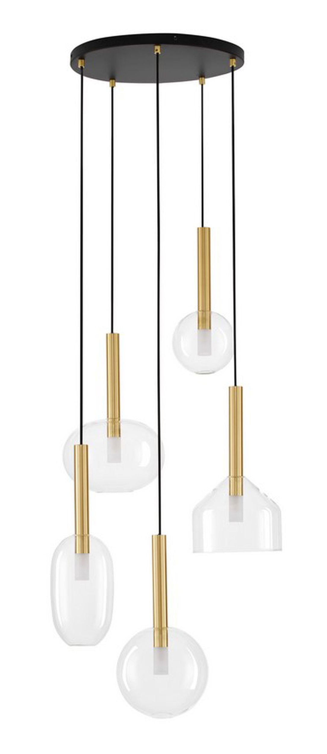 Lampa wisząca Apolnes x5 złota