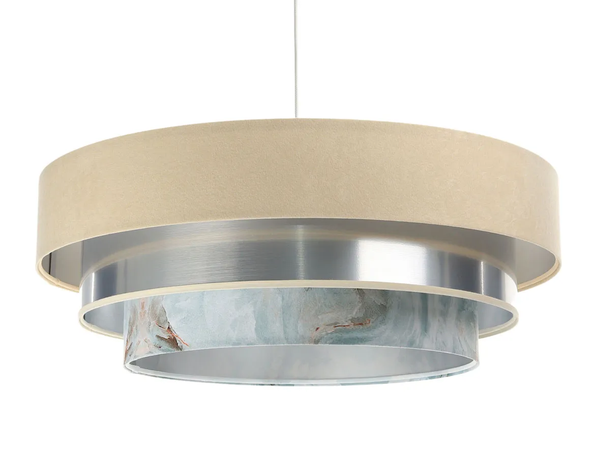 Nowoczesna welurowa duża lampa wisząca S453-Emla | Edinos.pl