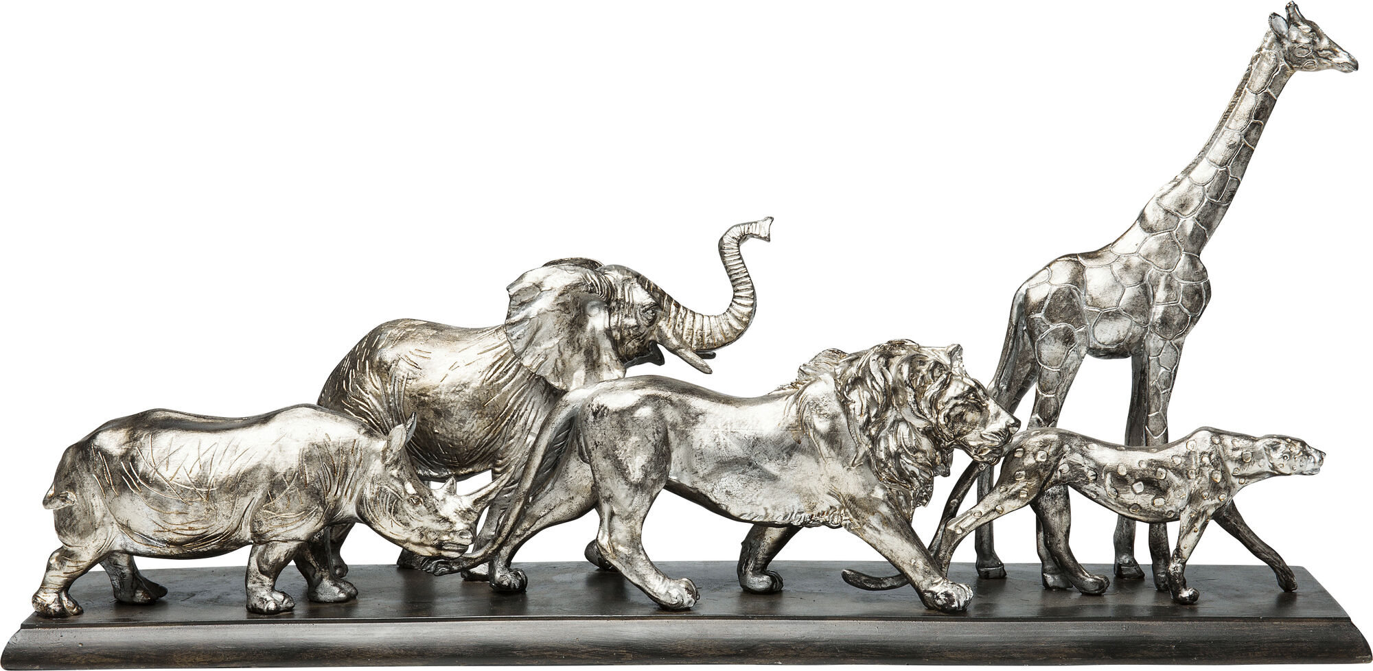 Figurka dekoracyjna czarna 71x16 cm zwierzęta