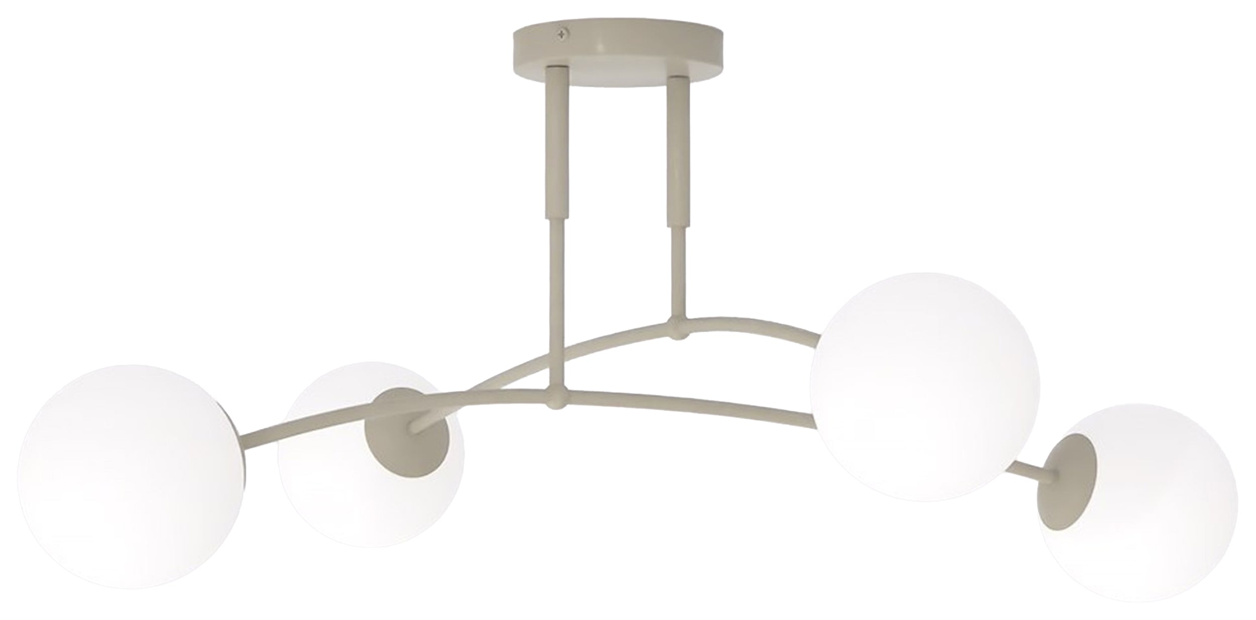 Lampa wisząca Pregos x4 mokka opal