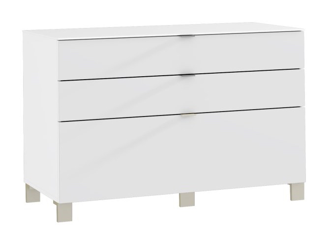 Nowoczesna komoda z 2 szufladami Poole 211, kolor biały