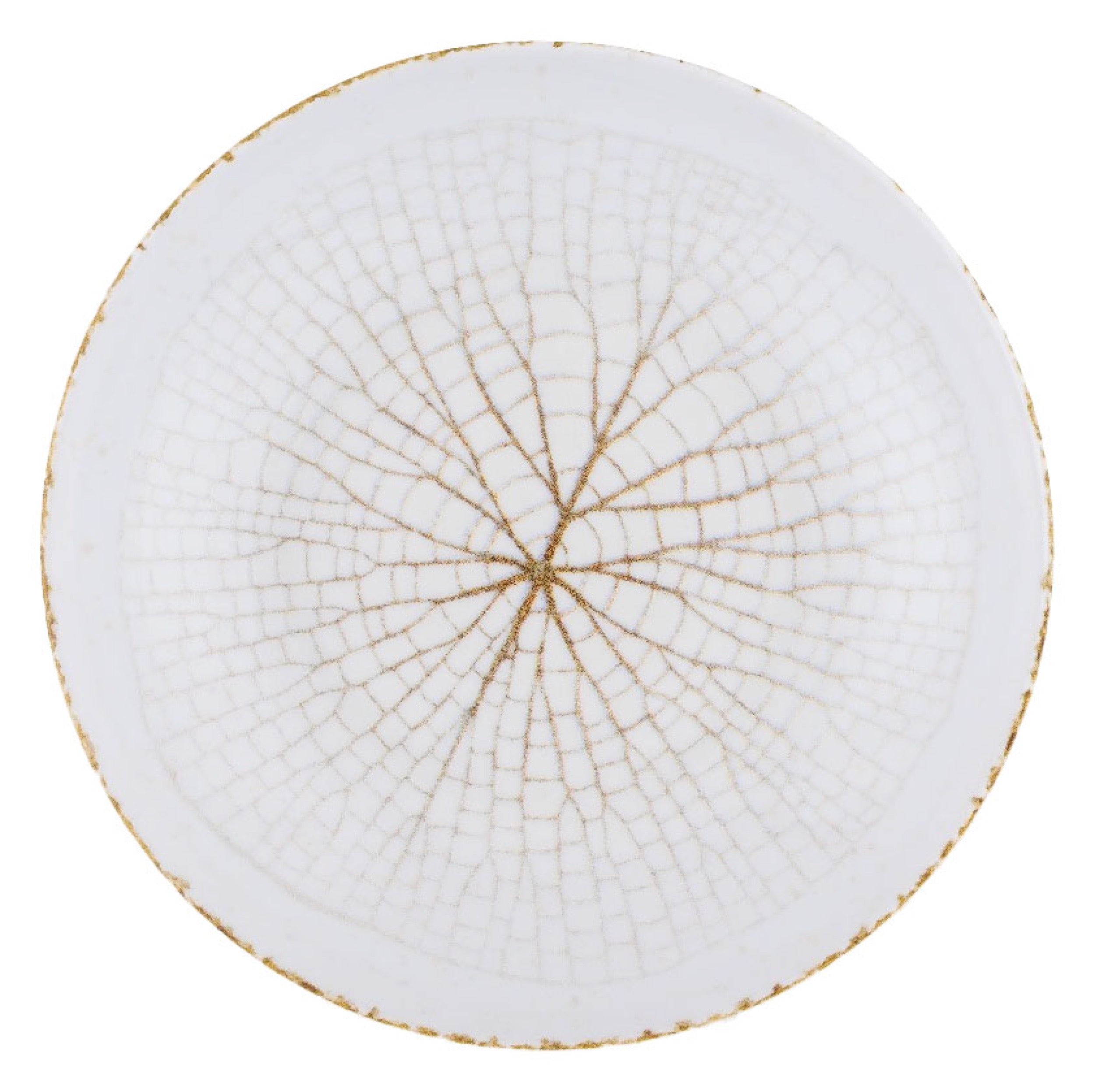 Talerz głęboki porcelanowy Roma 22 cm biało-brązowy