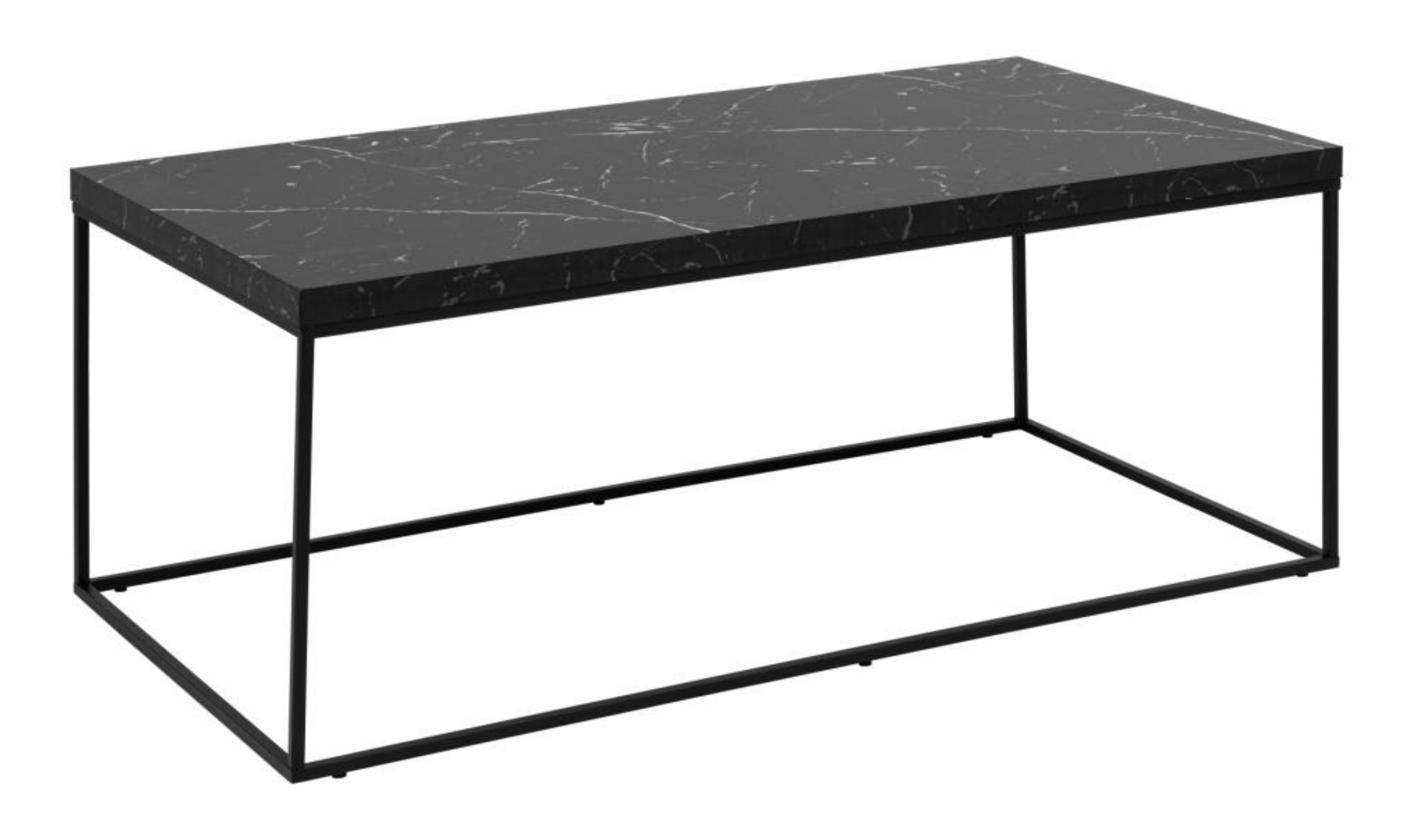 Stolik kawowy Pillys 110x55 cm cm czarny marmur