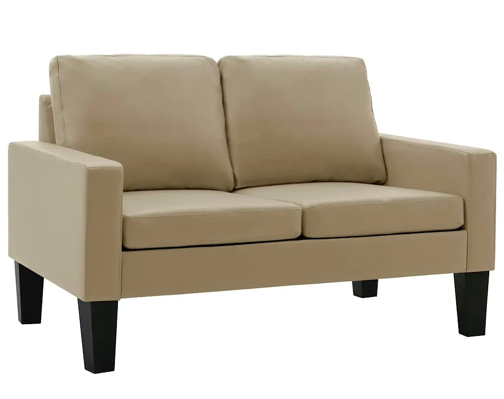 Tapicerowana sofa w kolorze cappuccino Revex 2X | Edinos.pl