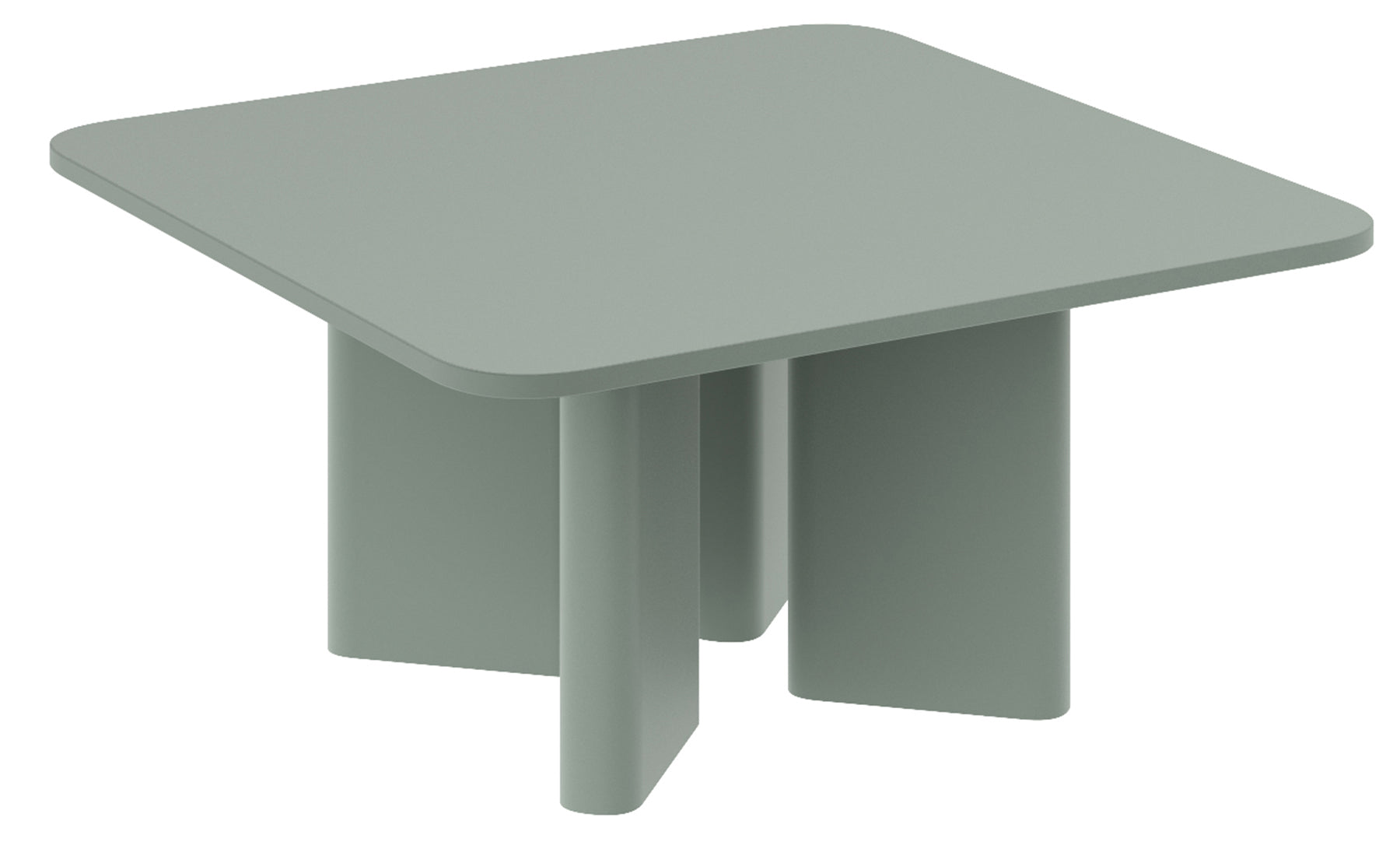 Stolik kawowy Rallity 80x80 cm zielony mat