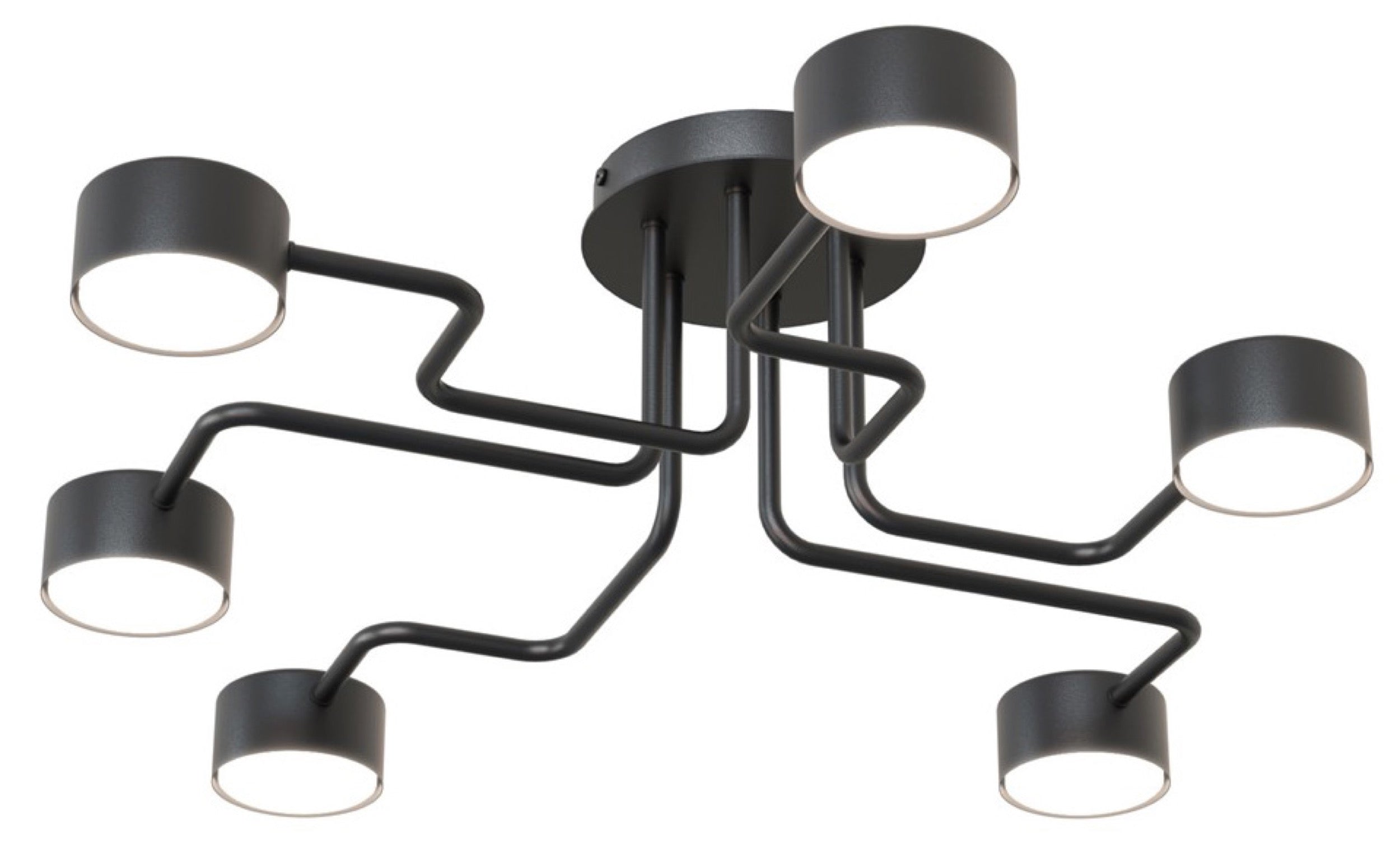 Lampa sufitowa Kurage x6 czarna