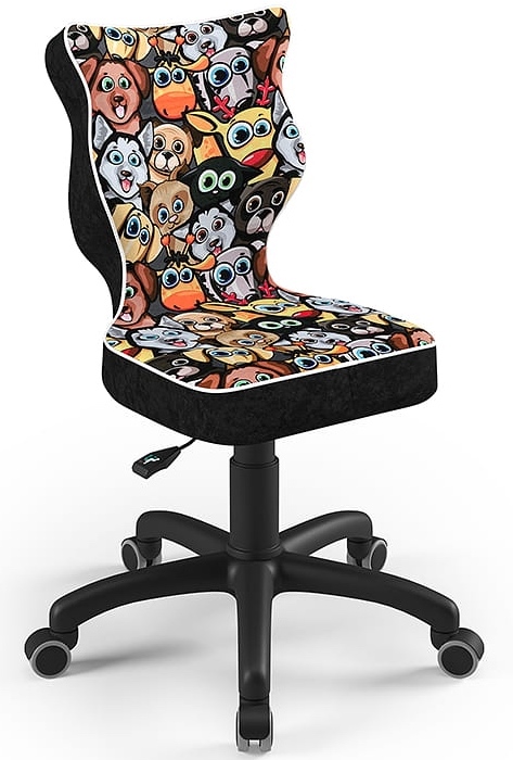 Krzesło z motywem dziecięcym Petit Black rozmiar 3 (119-142 cm)