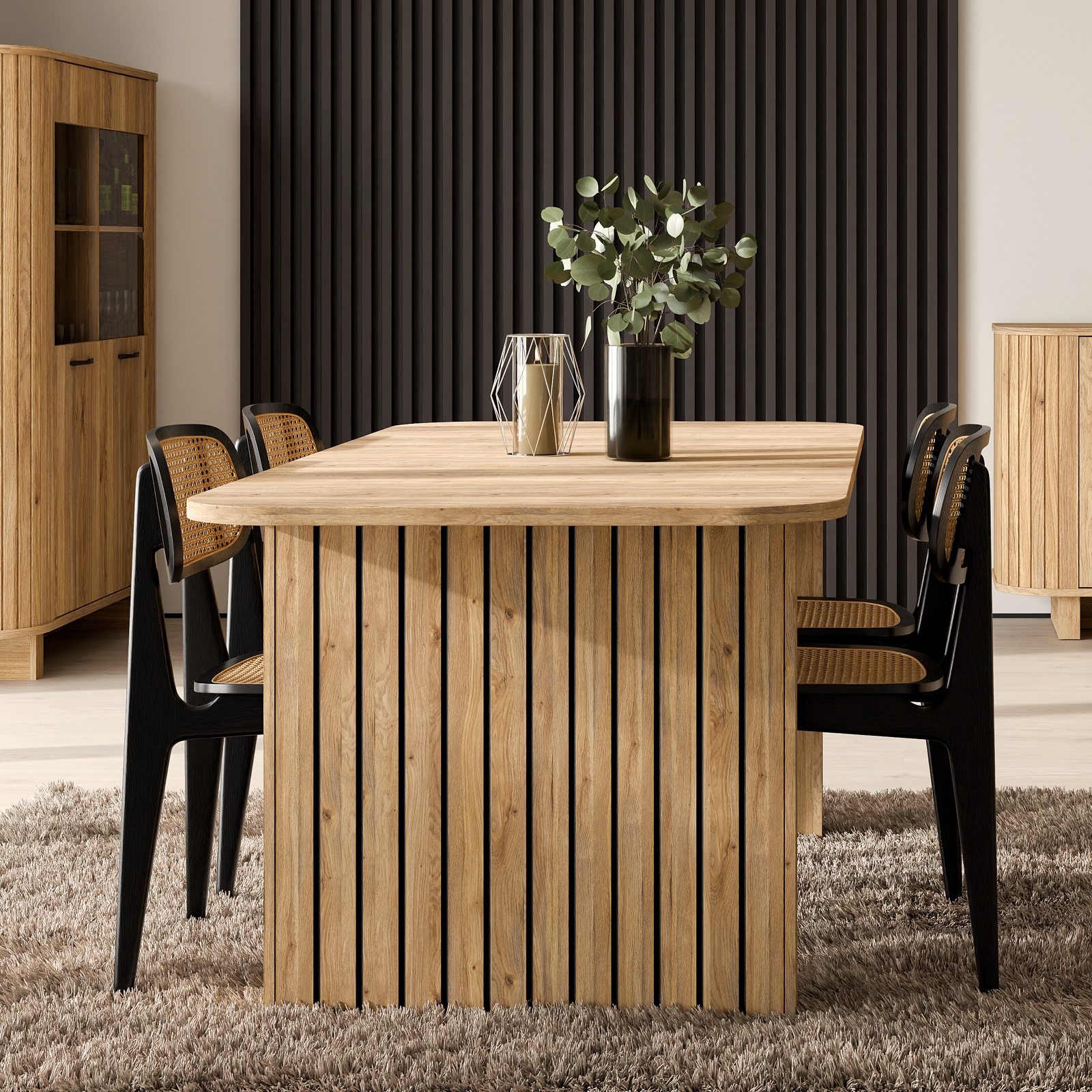 Stół z lamelami Formswift 7128, rozkładany od 180 do 230 cm, dąb Mauvella
