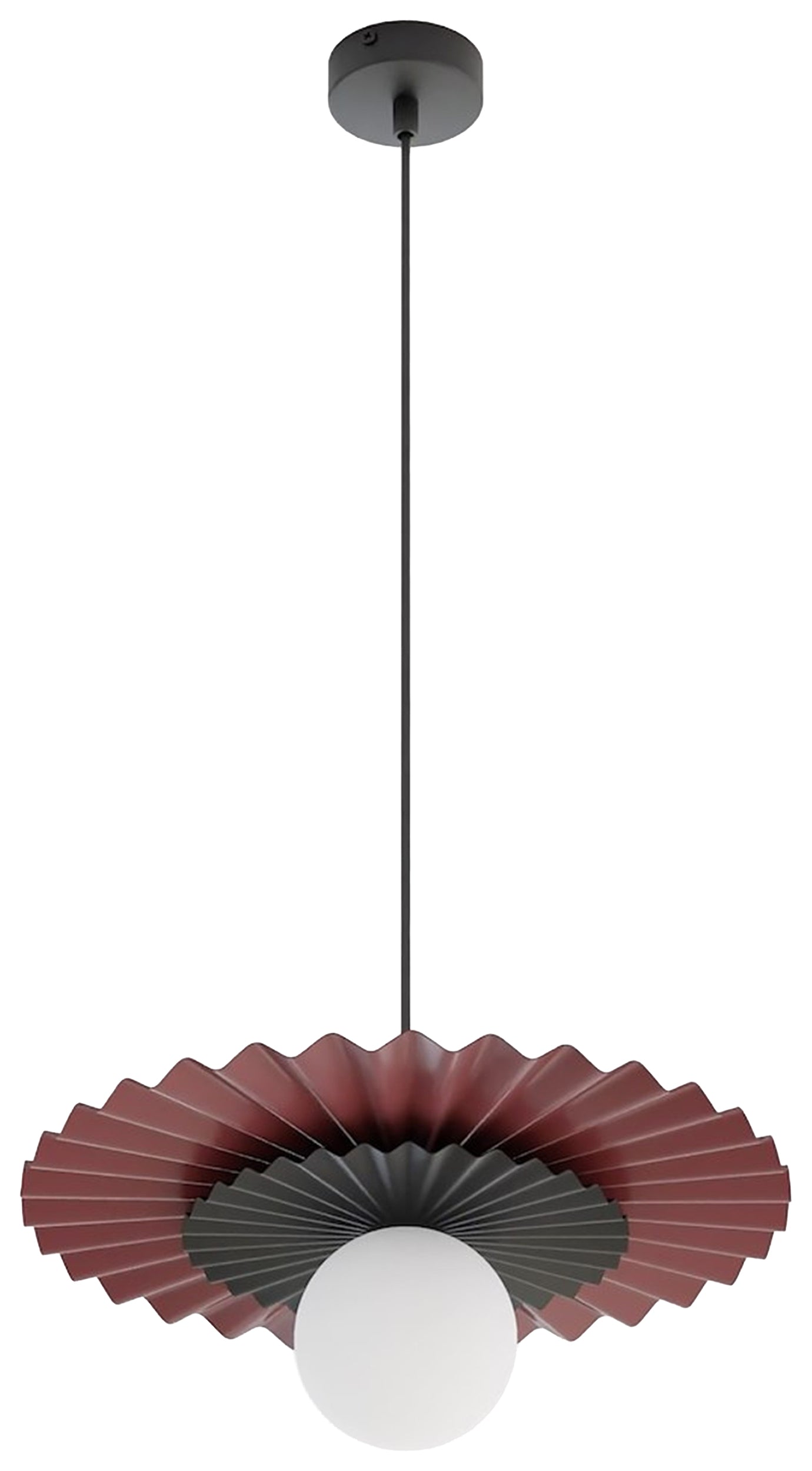 Lampa wisząca Umbra czerń/burgund