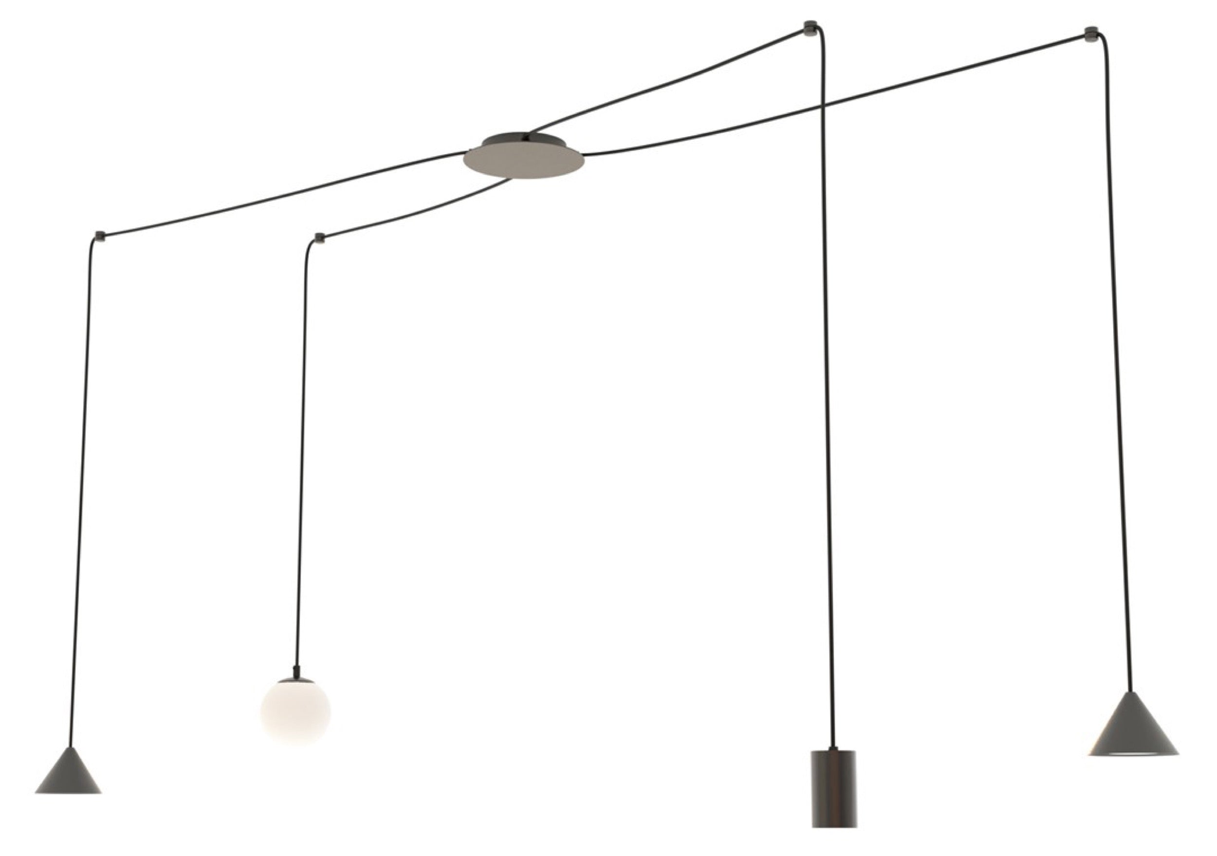 Lampa sufitowa Fuji x4 czarna
