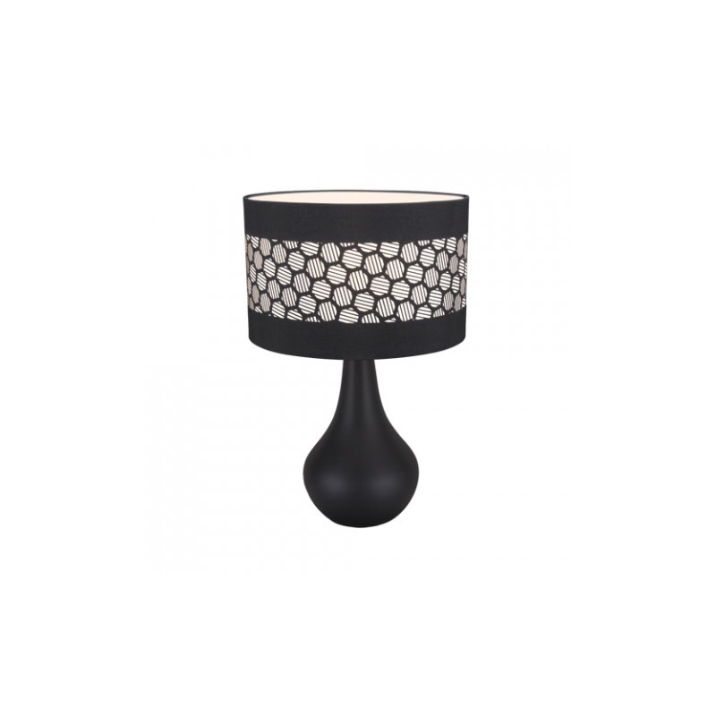 Czarna Lampka Stołowa Wanda E14